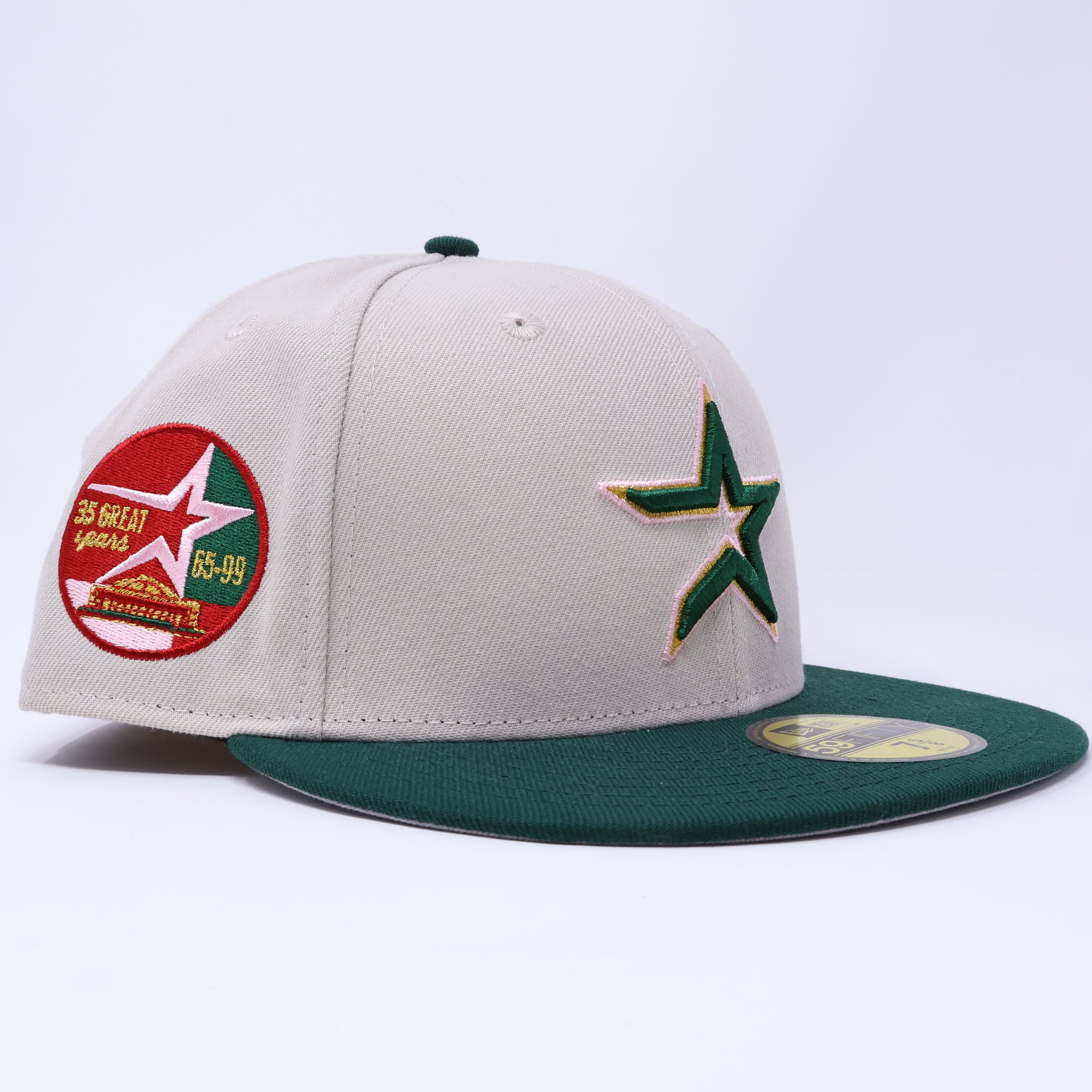 NWT 5/8 Stone Houston Astros 35 Great Years 59fifty New Era Fitted Hat Cap