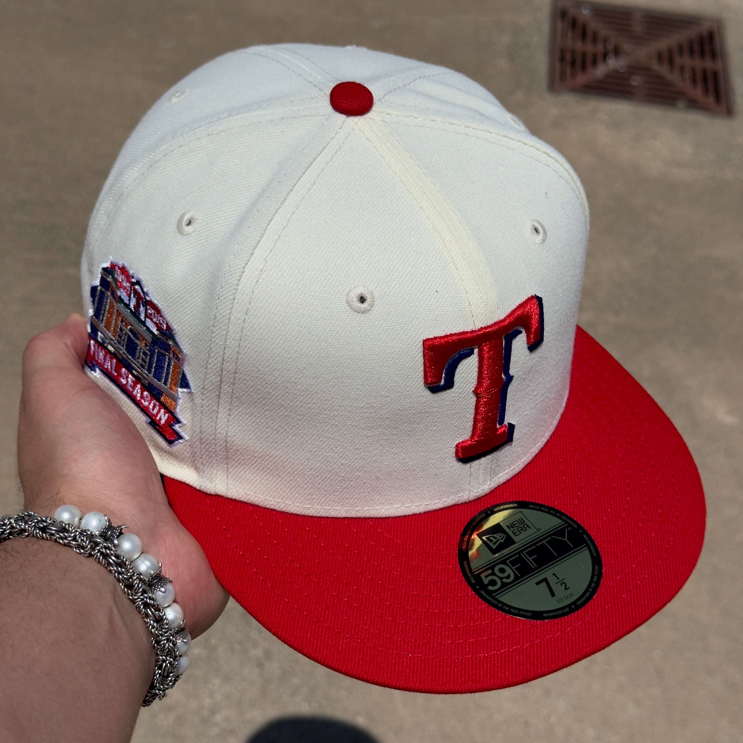 1/2 NEW Chrome Dallas Texas Rangers Final Season 59fifty New Era Fitted Hat Cap