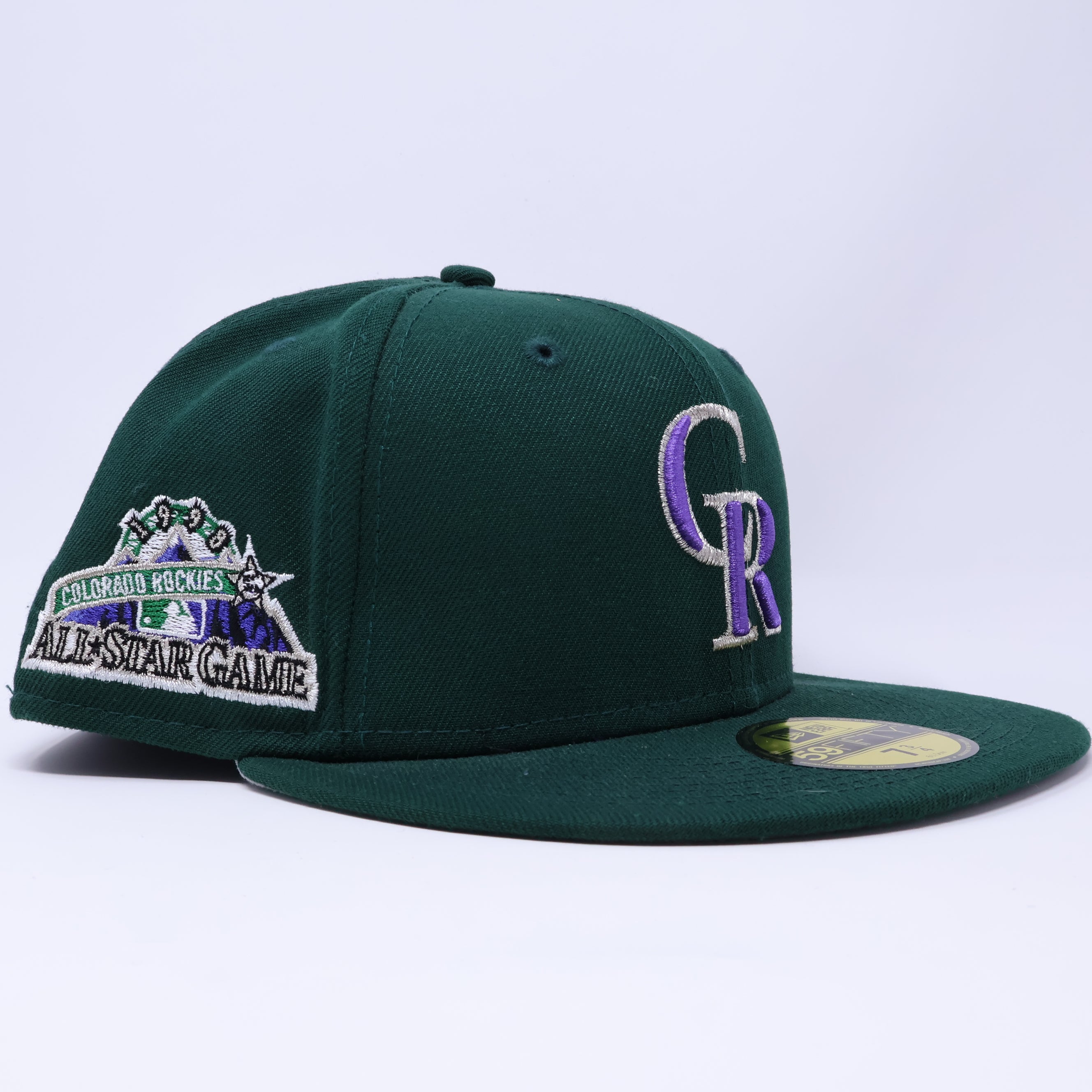 NWT 3/4 Green Colorado Rockies 1998 All Star Game 59fifty New Era Fitted Hat Cap