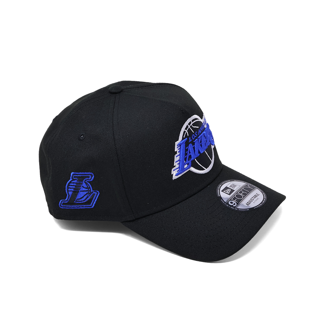 NWT Black Los Angeles Lakers NBA A-Frame New Era Adjustable Snapback Hat 5 Panel