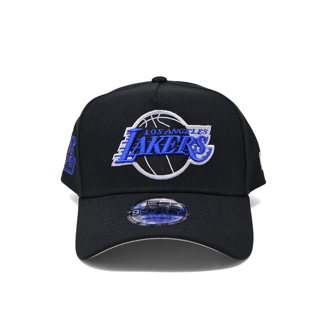 NWT Black Los Angeles Lakers NBA A-Frame New Era Adjustable Snapback Hat 5 Panel