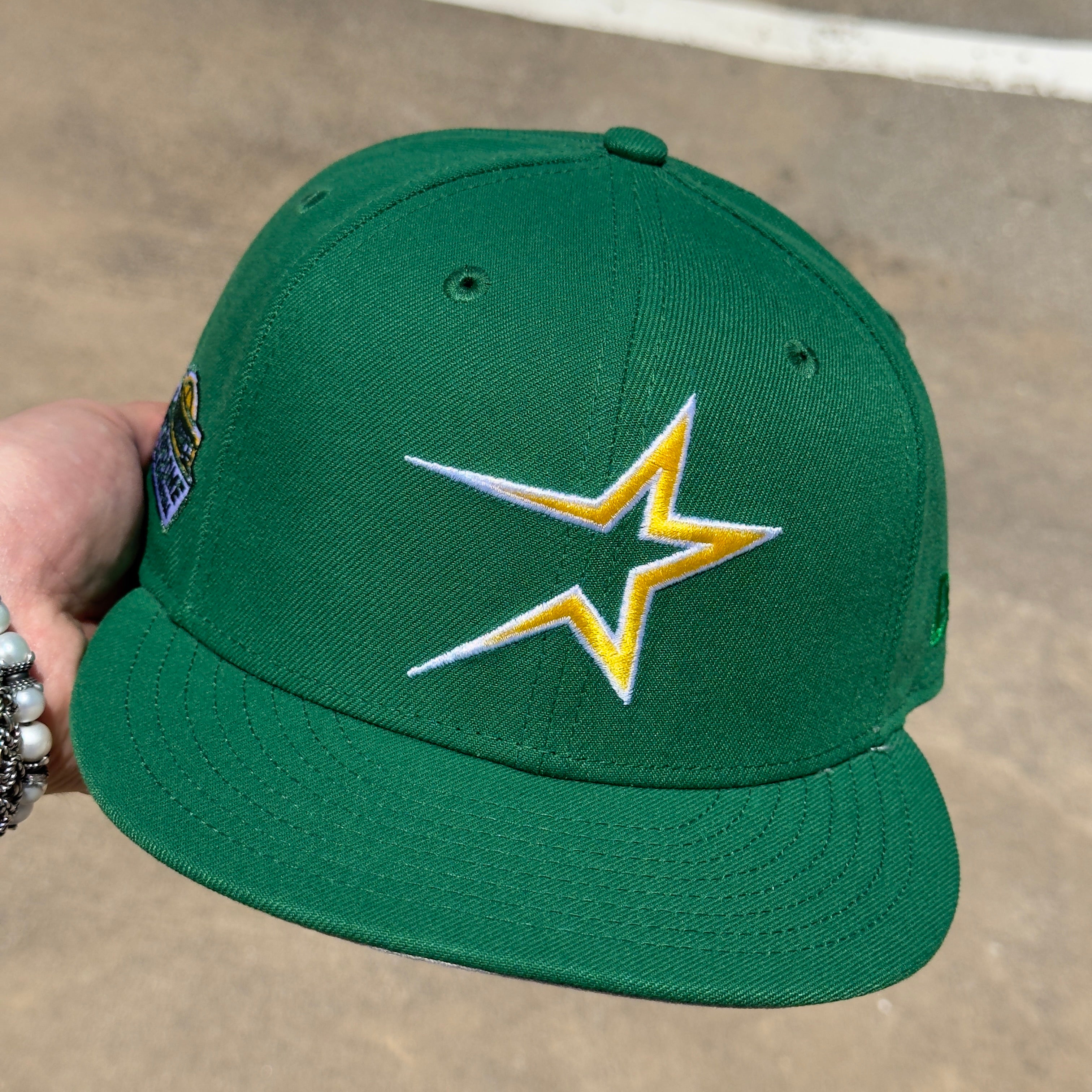 1/2 NEW Green Houston Astros Astrodome Original Hatclub 59fifty New Era Fitted Hat Cap