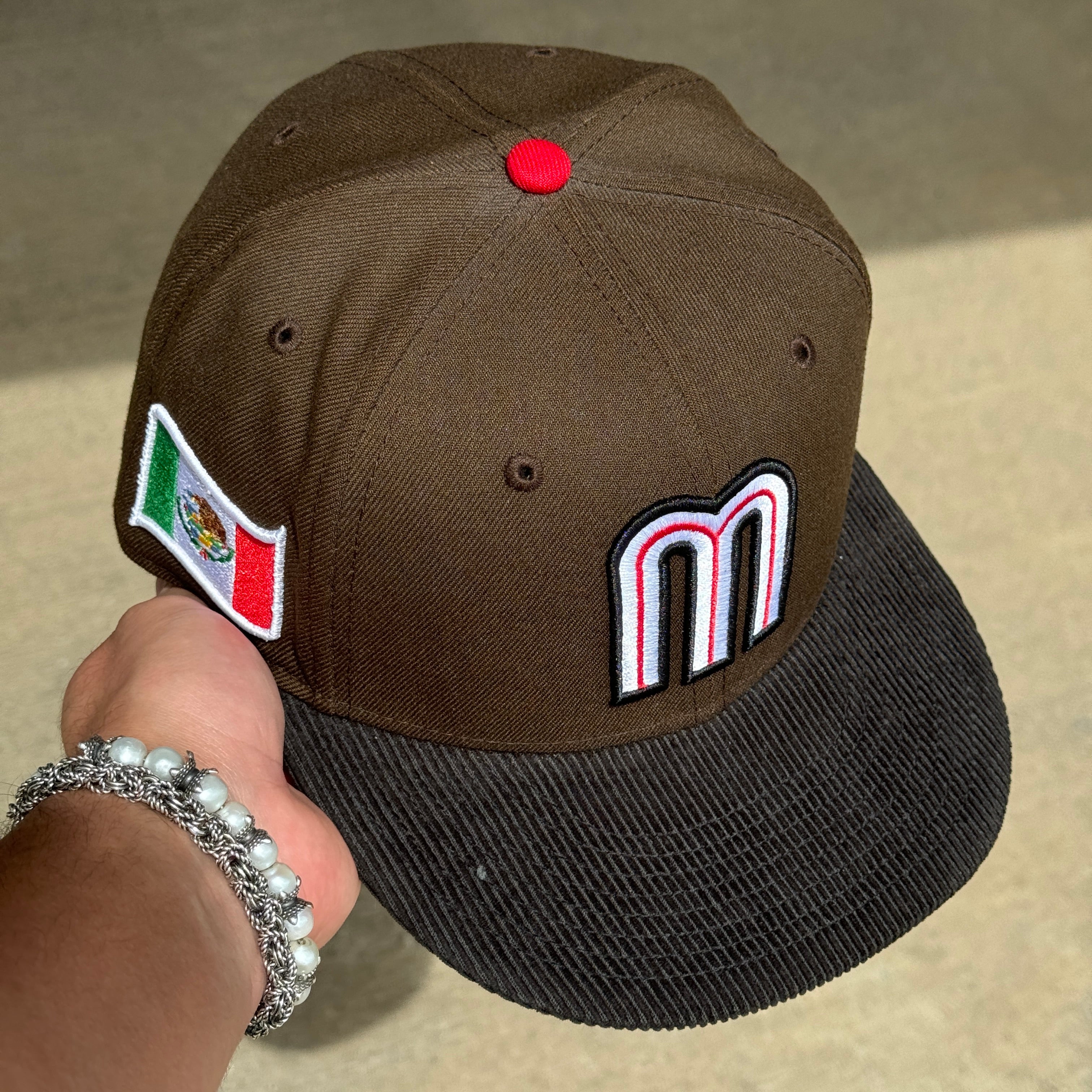 USED 5/8 Brown Mexico WBC Mexican Flag MLB 59fifty New Era Fitted Hat Cap