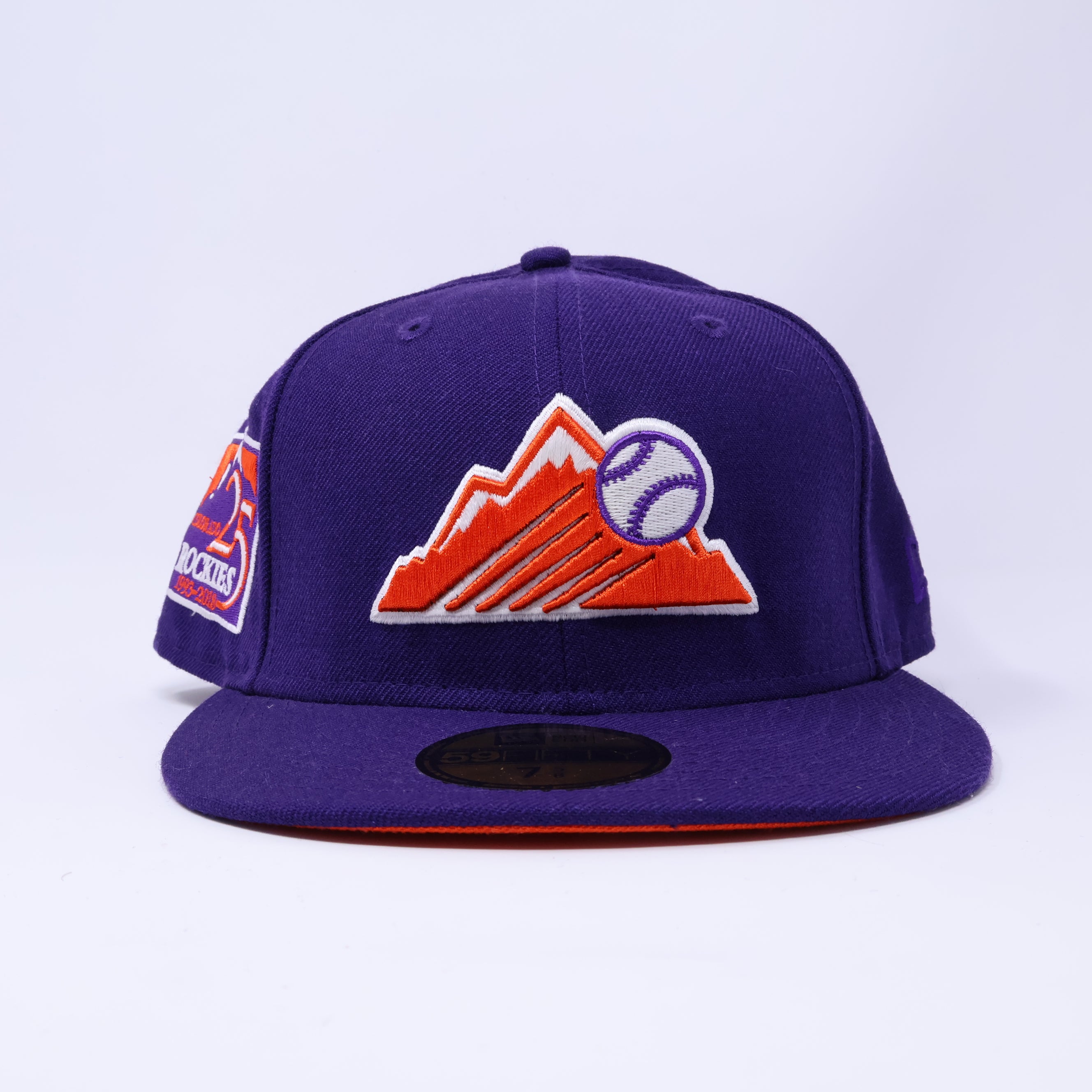 NWT 5/8 Purple Colorado Rockies 25th Anniversary 59fifty New Era Fitted Hat Cap