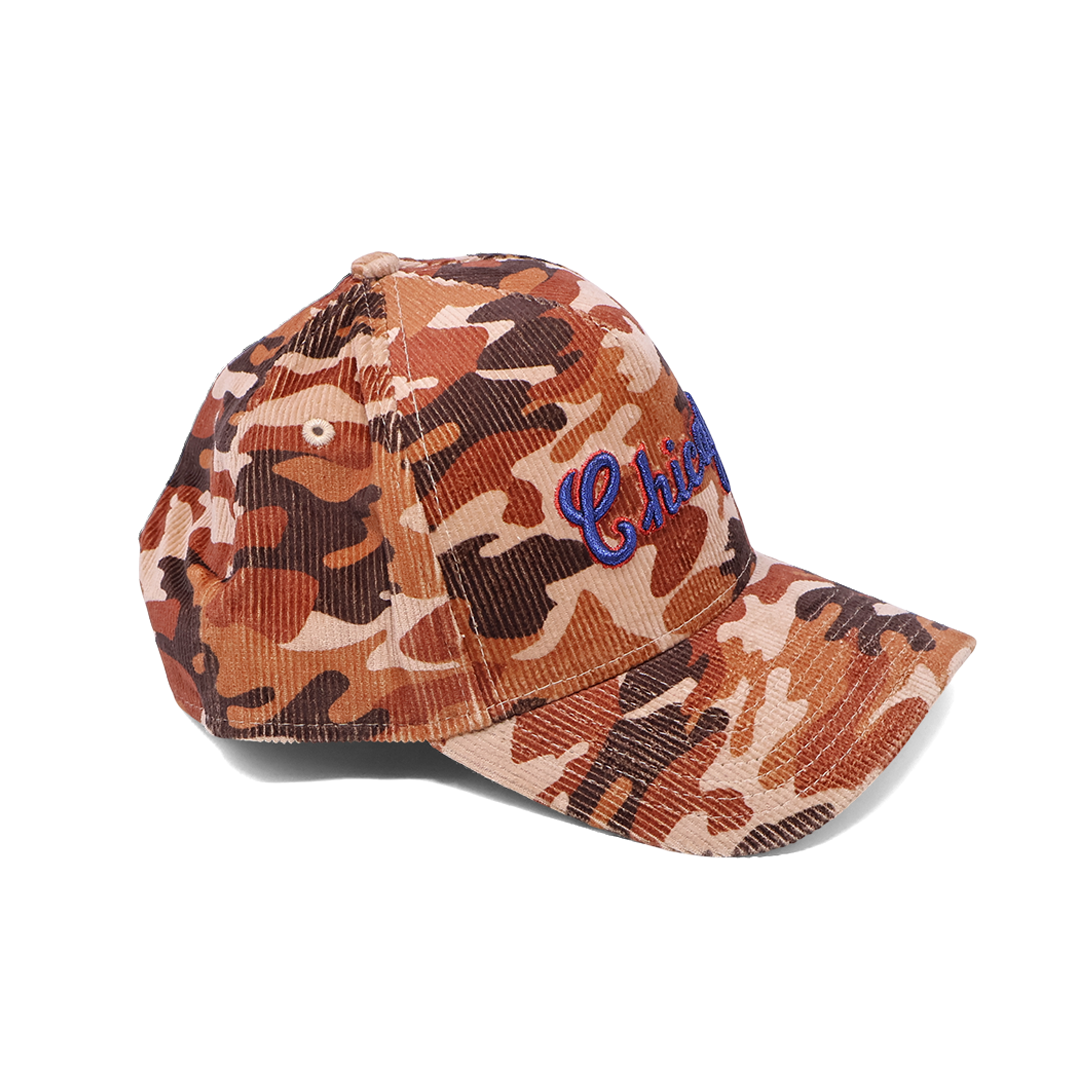 NWT Camo Chicago Cubs Script Corduroy A-Frame New Era Adjustable Snapback Hat 5 Panel