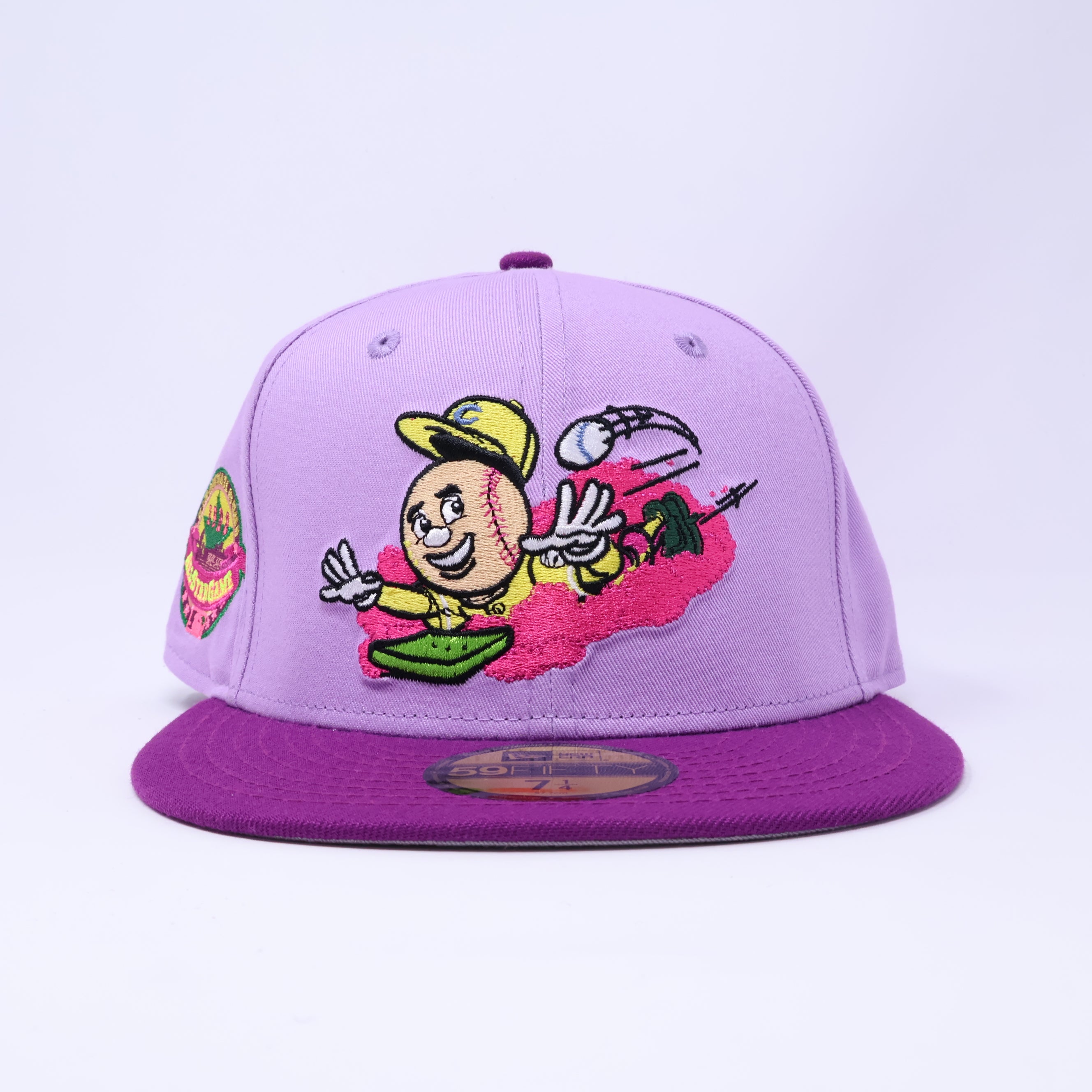 NWT 1/4 Purple Cincinnati Reds 1988 All Star Game 59fifty New Era Fitted Hat Cap