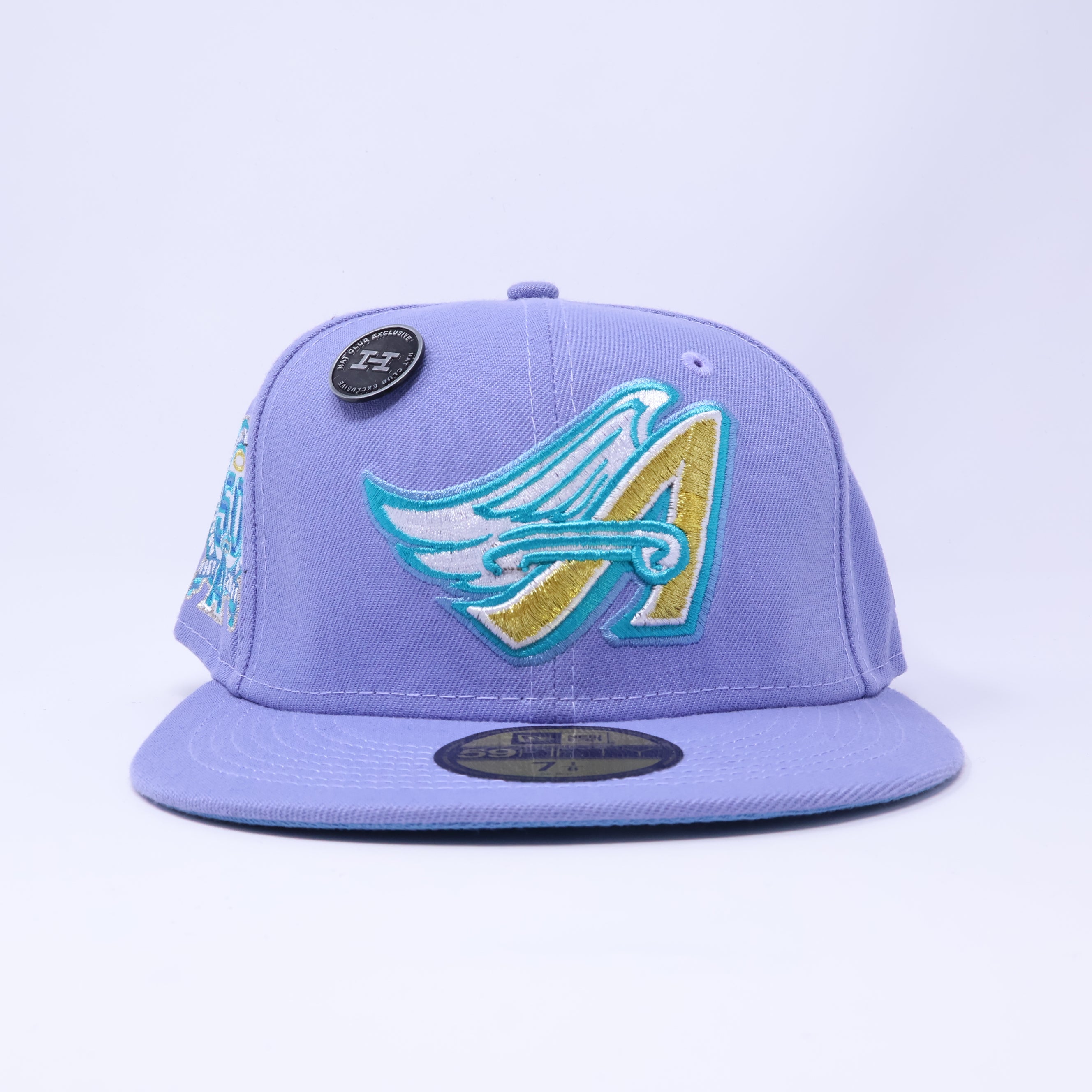 NWT 1/8 Purple Los Angeles Angels 50th Anniversary 59fifty New Era Fitted Hat Cap