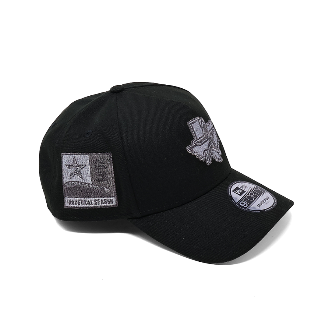 NWT Black Houston Astros 2000 Inaugural A-Frame New Era Adjustable Snapback Hat 5 Panel
