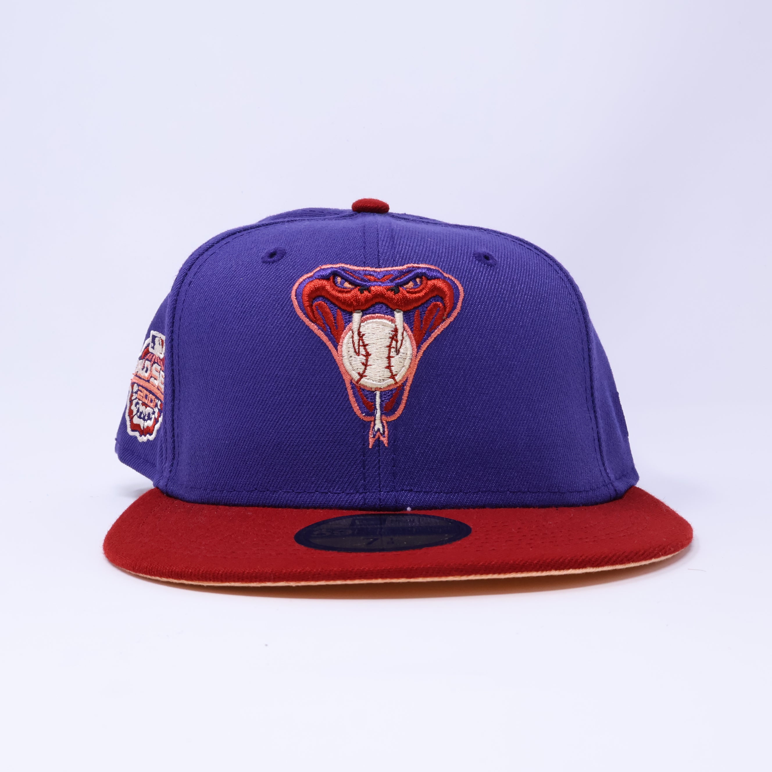 NWT 7 1/8 Purple Arizona Diamondbacks 2001 World Series 59fifty New Era Fitted Hat Cap