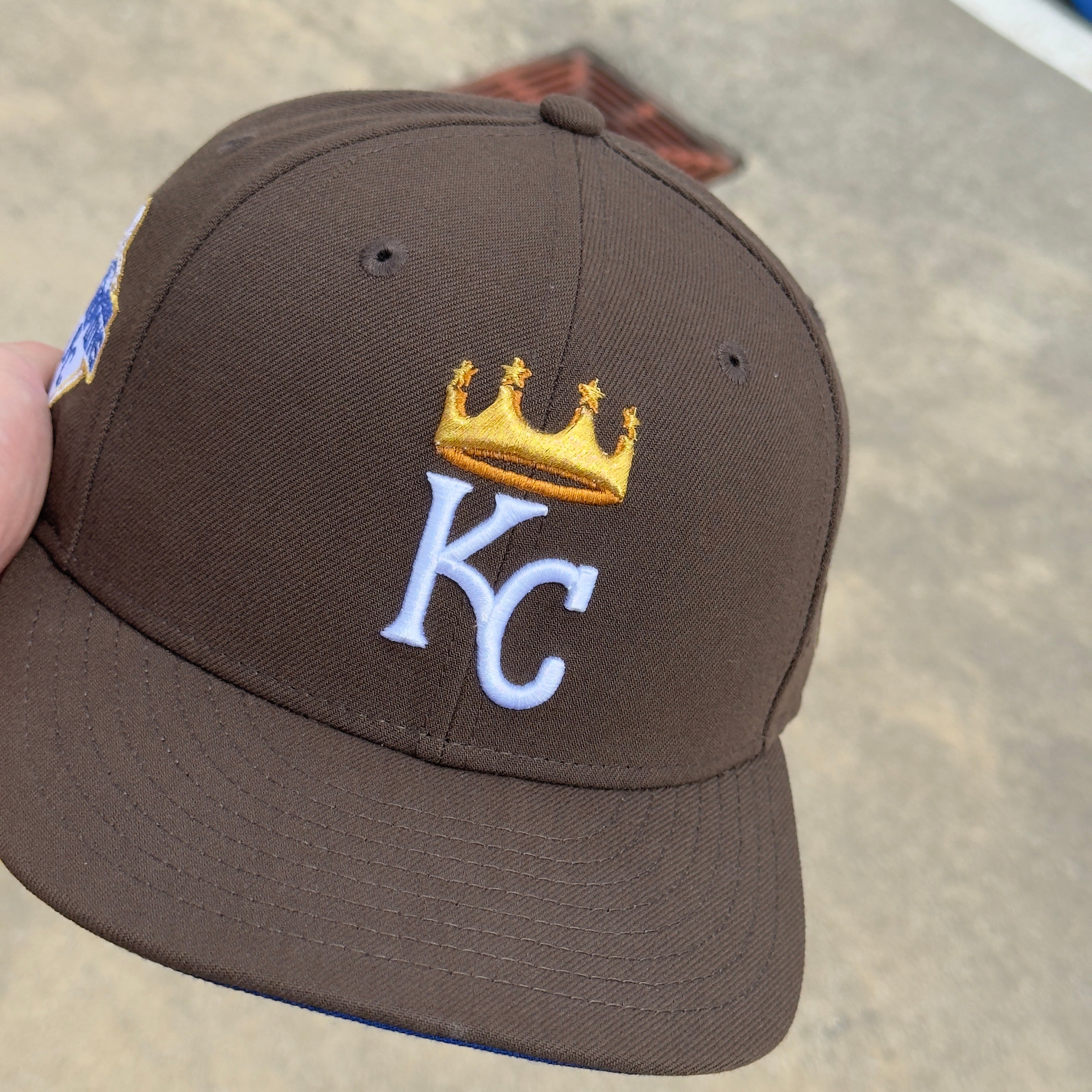 1/8 USED Brown Kansas City Royal 2015 World Champs 59fifty New Era Fitted Hat Cap