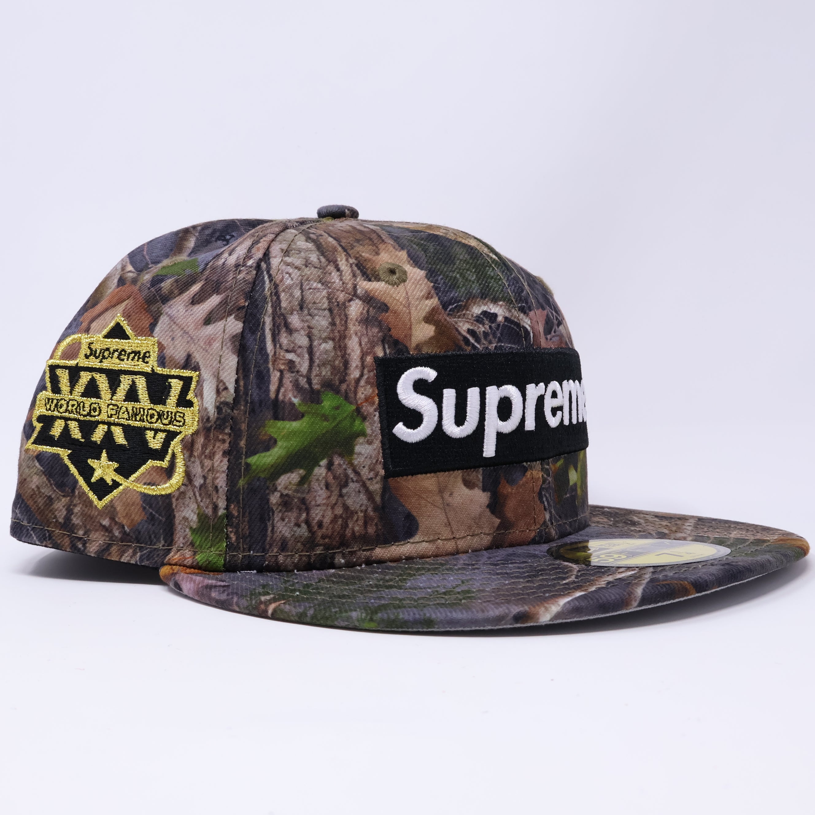 NWT camo Realtree Supreme World Famous 59fifty New Era Fitted Hat Cap