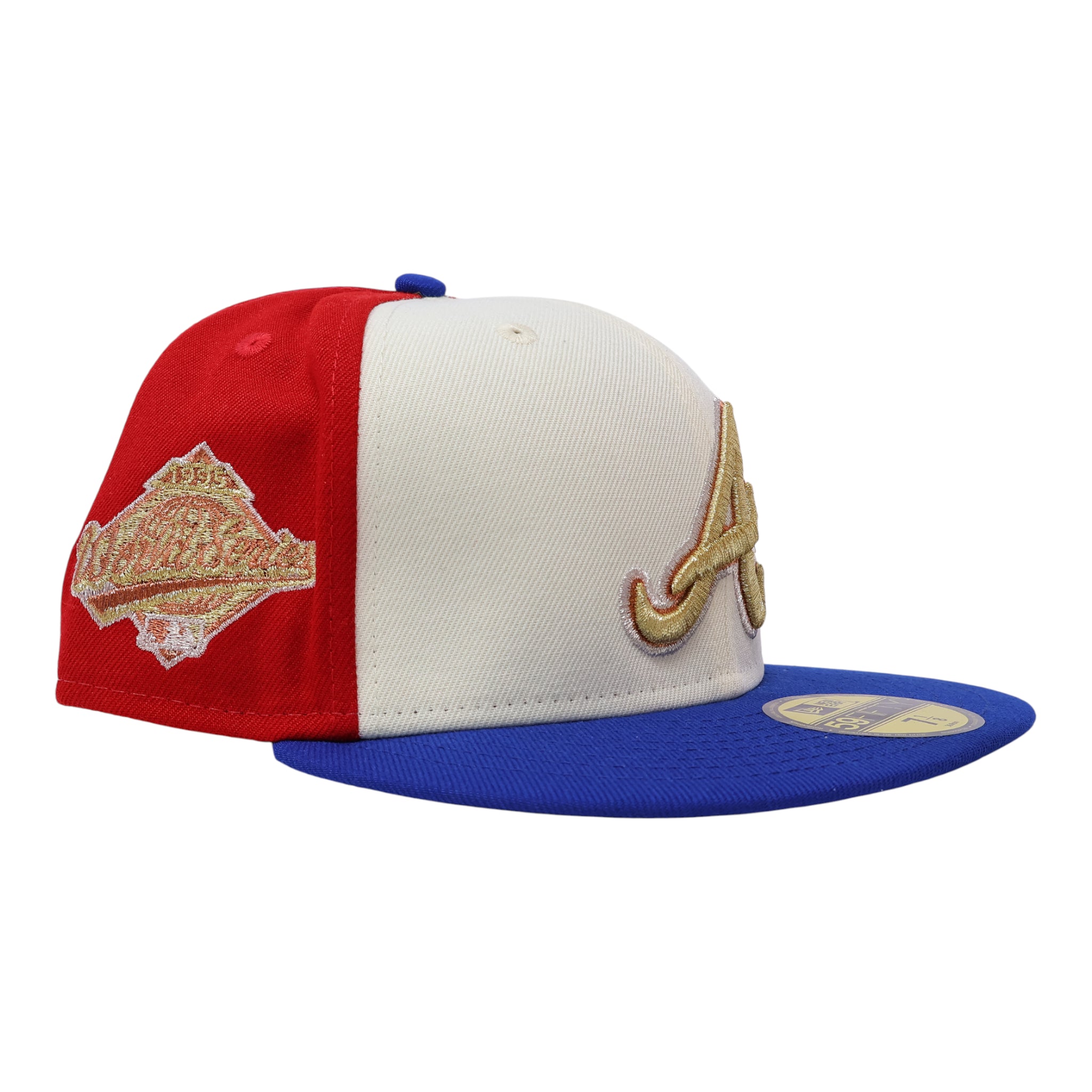 NWT 1/8 Multicolor Atlanta Braves 1995 World Series 59fifty New Era Fitted Hat Cap