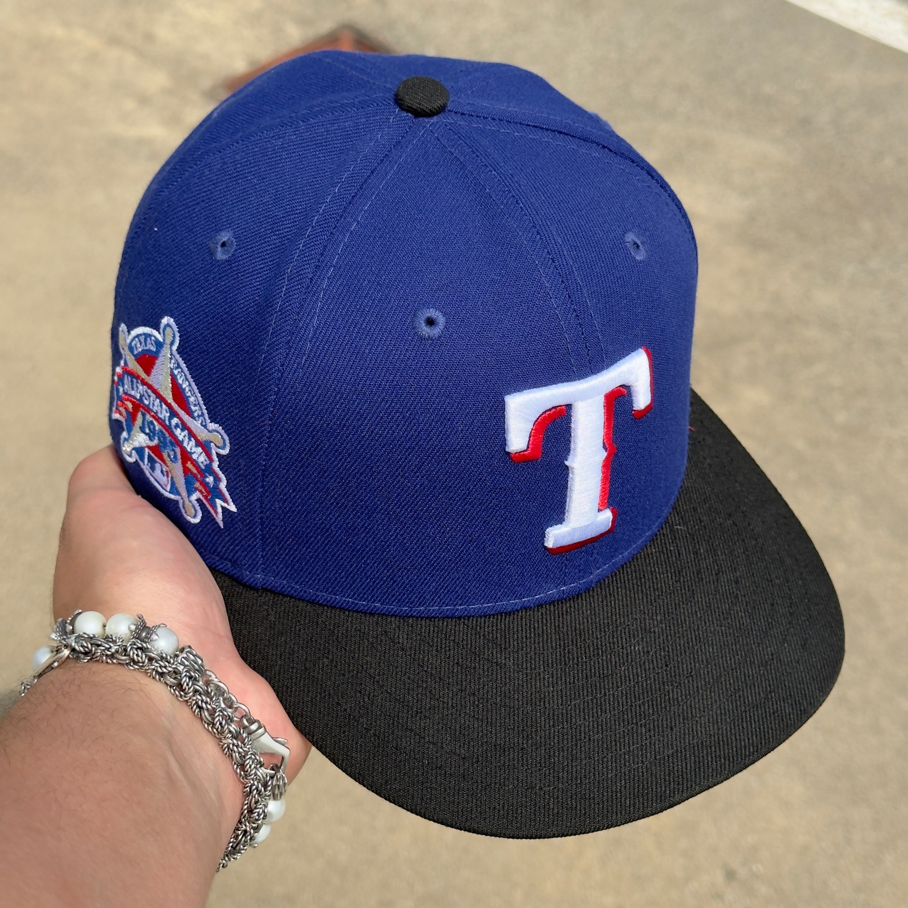 1/8 USED Blue Dallas Texas Rangers 1995 All Star Game 59fifty New Era Fitted Hat Cap