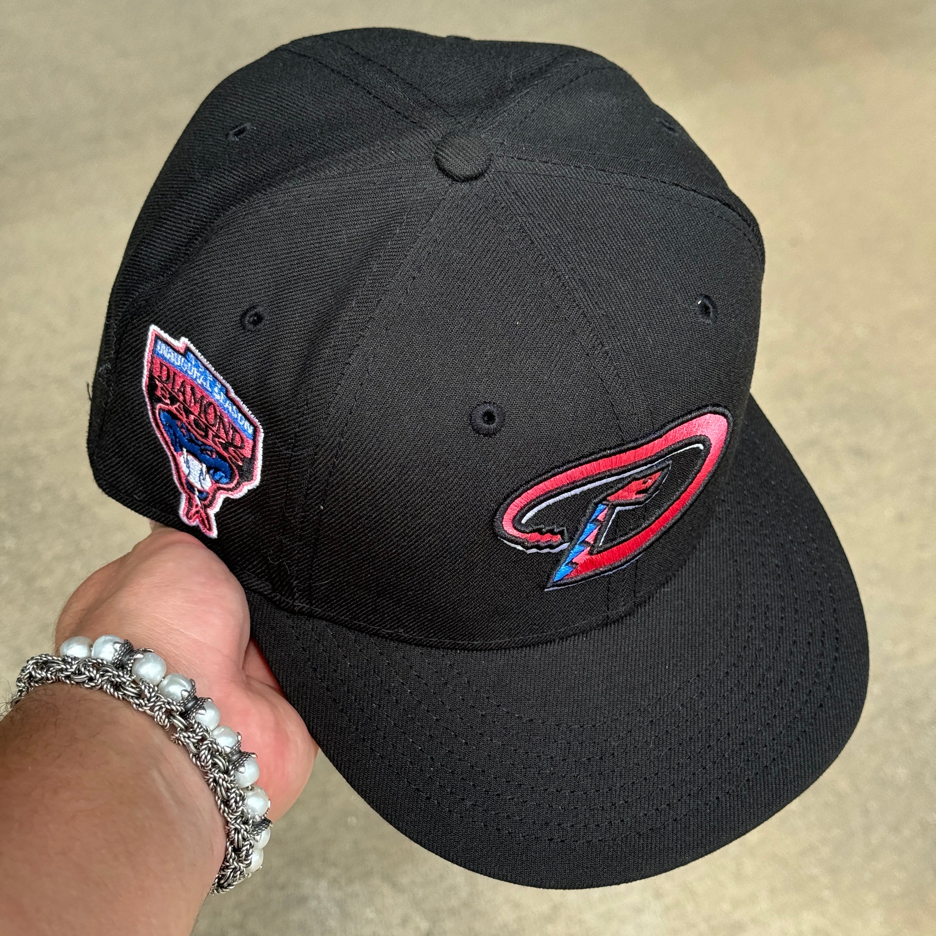 USED 3/4 Black Arizona Diamondbacks 1998 Inaugural Season 59fifty New Era Fitted Hat Cap