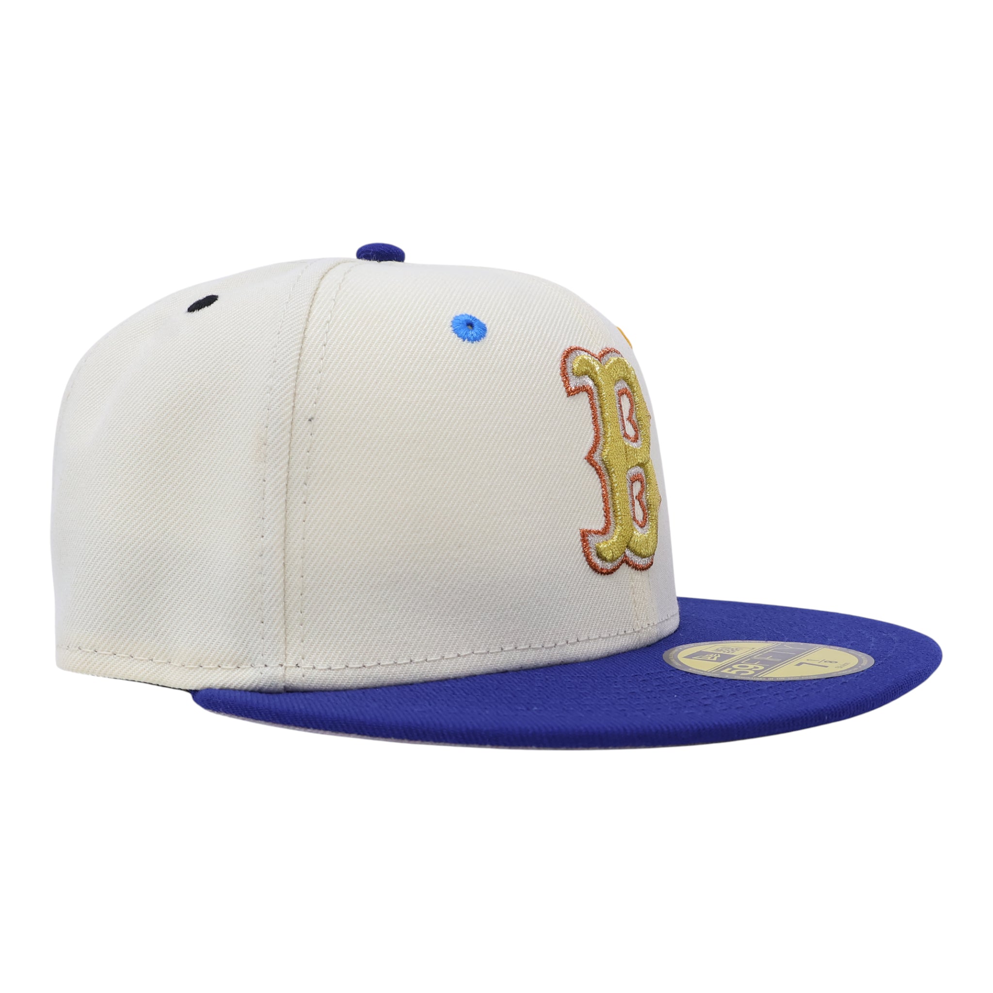 NWT 1/8 Chrome Boston Red Sox Simple Clean Dope 59fifty New Era Fitted Hat Cap