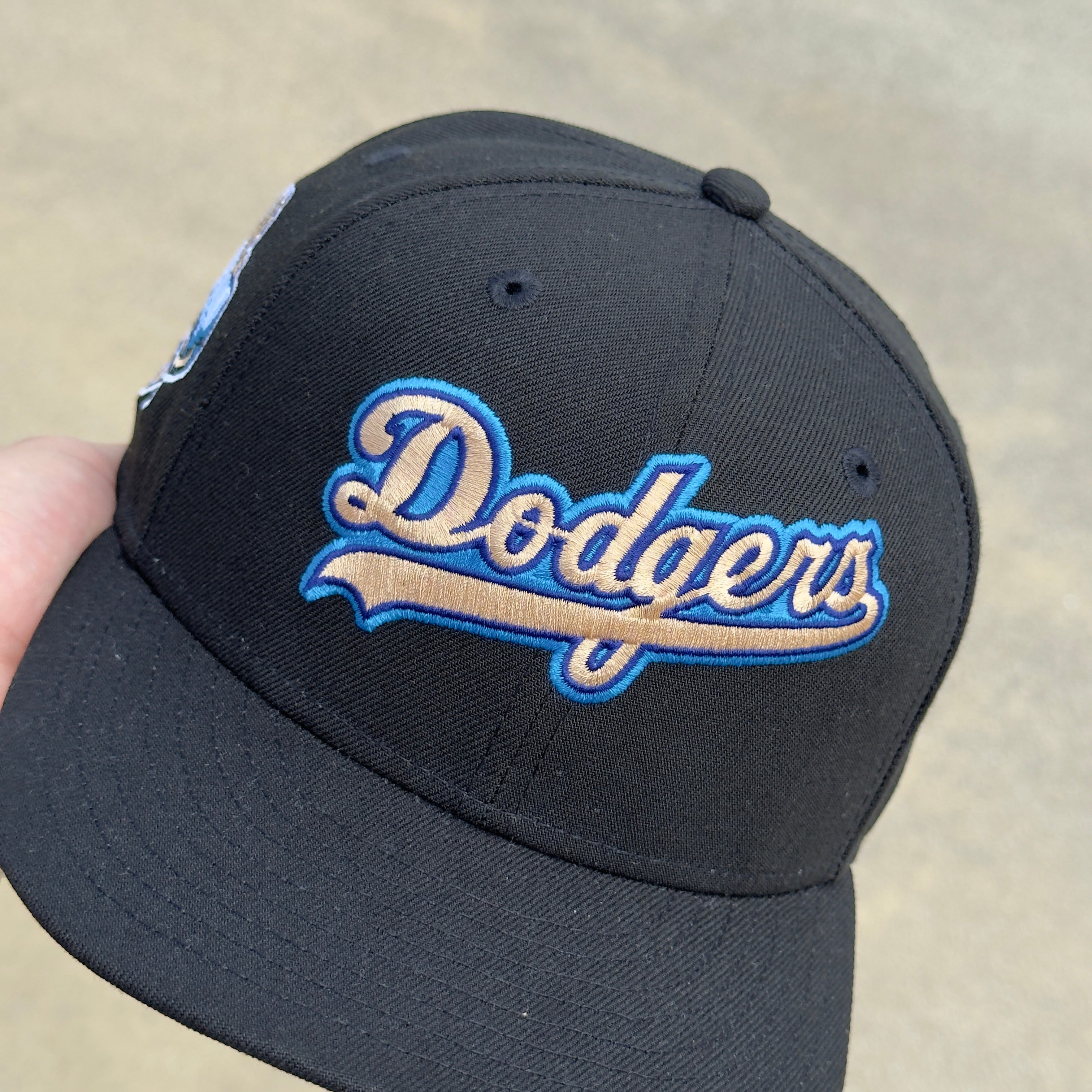 1/8 USED Black Los Angeles Dodgers 40th Stadium 59fifty New Era Fitted Hat Cap