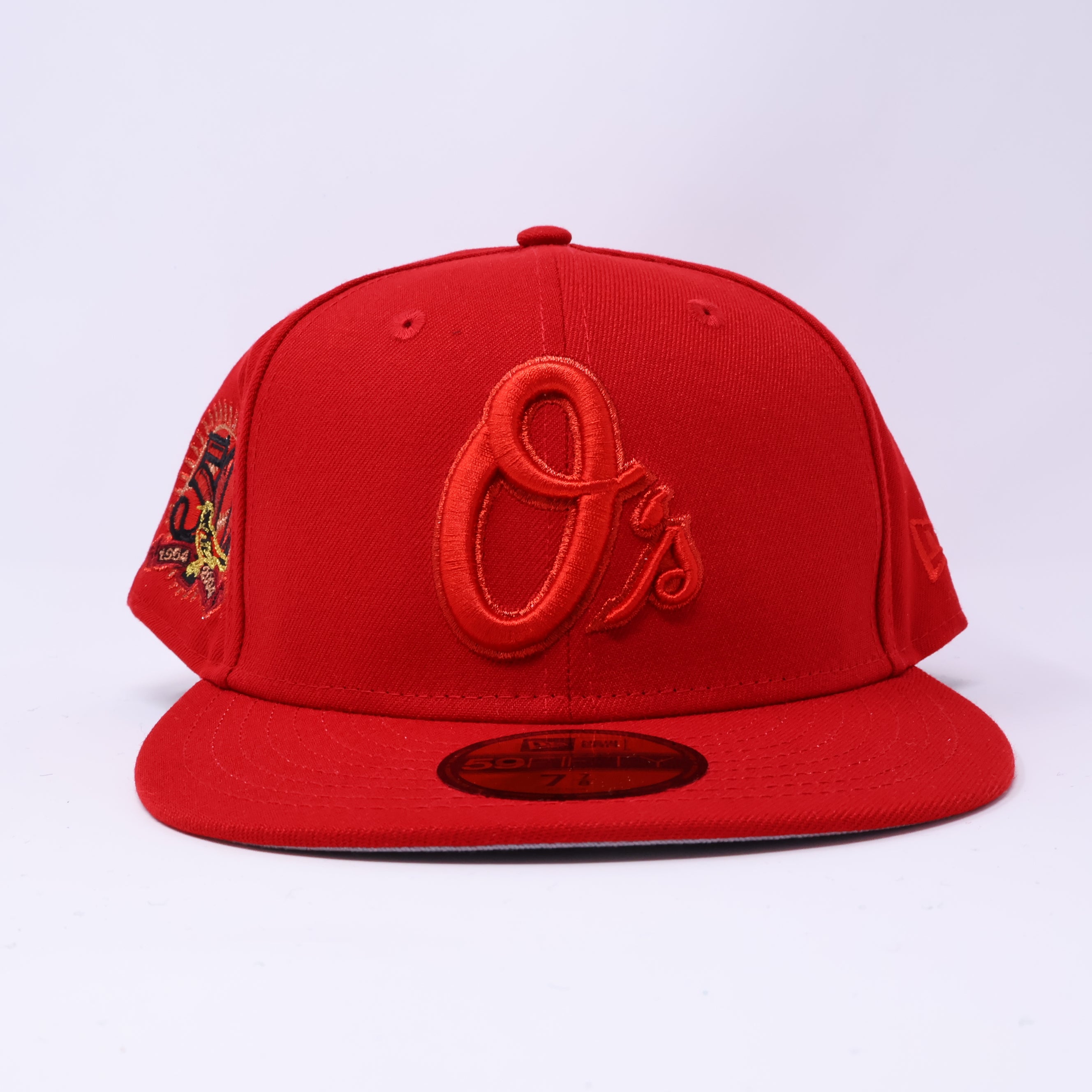 NWT Red Baltimore Orioles 50th anniversary 59fifty New Era Fitted Hat Cap