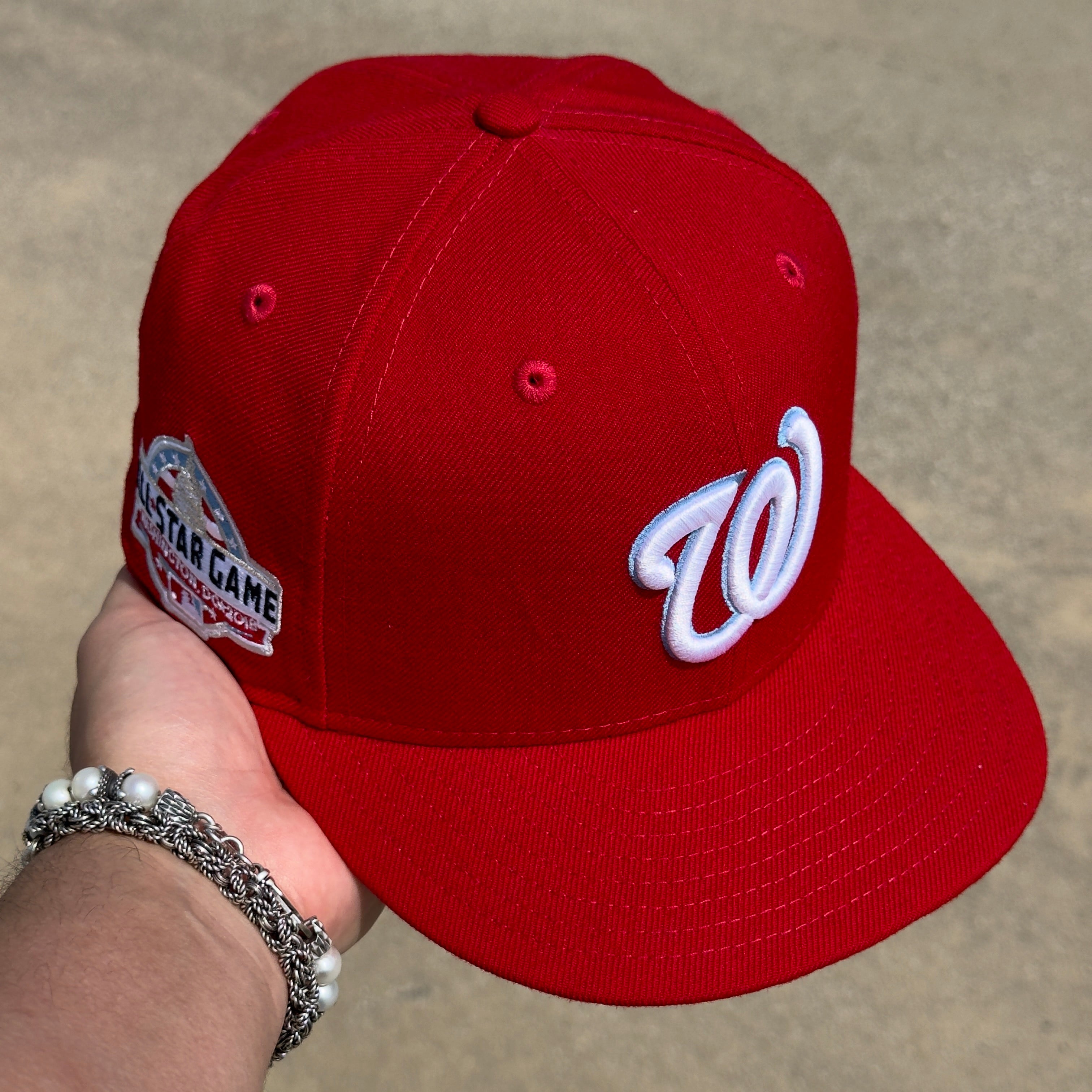 1/8 USED Red Blue Washington Nationals All Star Game 59fifty New Era Fitted Hat Cap