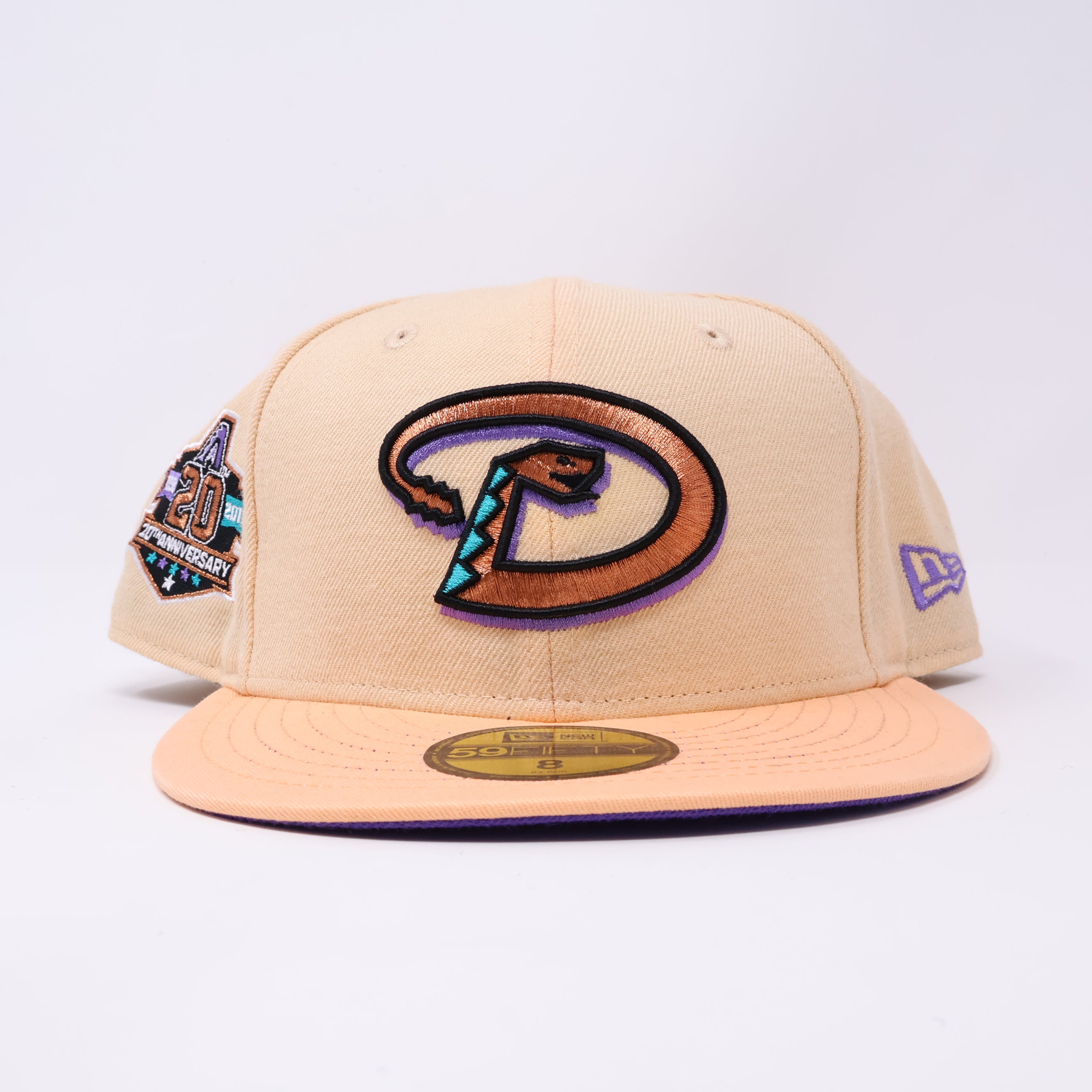 NWT 8 Pink Arizona Diamondbacks 20th Anniversary 59fifty New Era Fitted Hat Cap