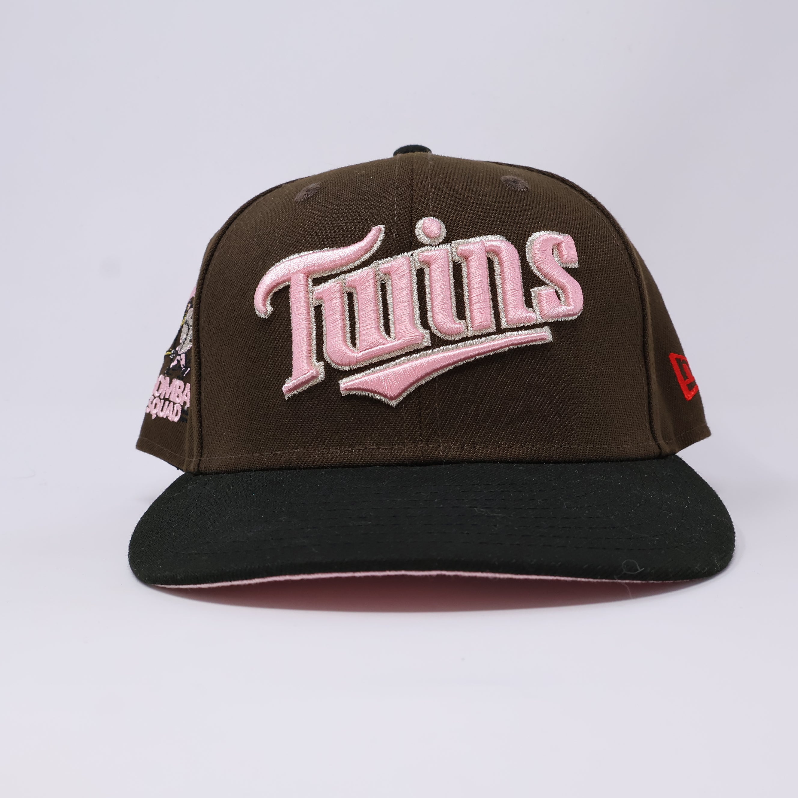 USED 3/8 Brown Minnesota Twins Bomba Squad 59fifty New Era Fitted Hat Cap
