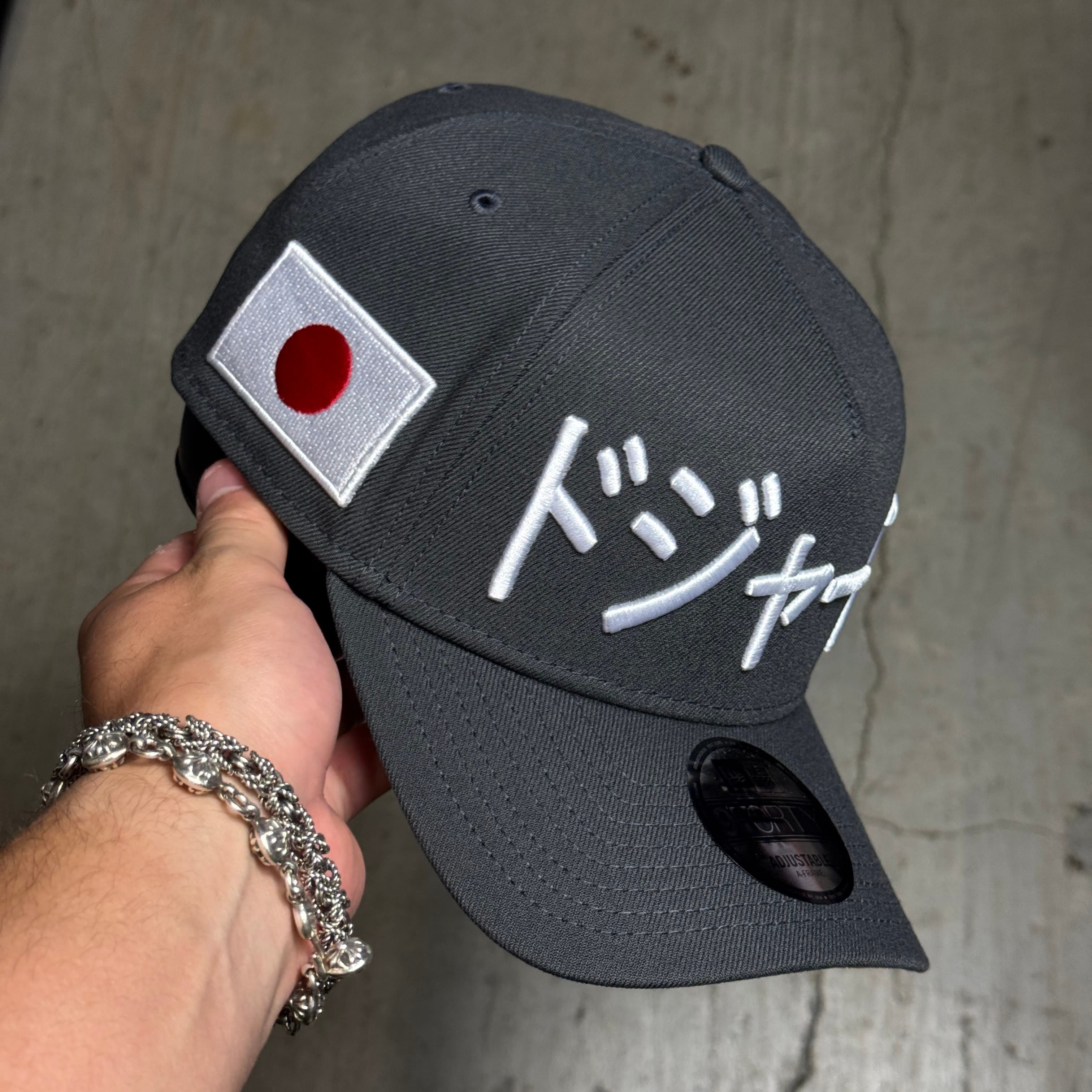 NWT Gray Los Angeles Dodgers Shohei Ohtani 9Forty New Era Adjustable Snapback Hat 5 Panel