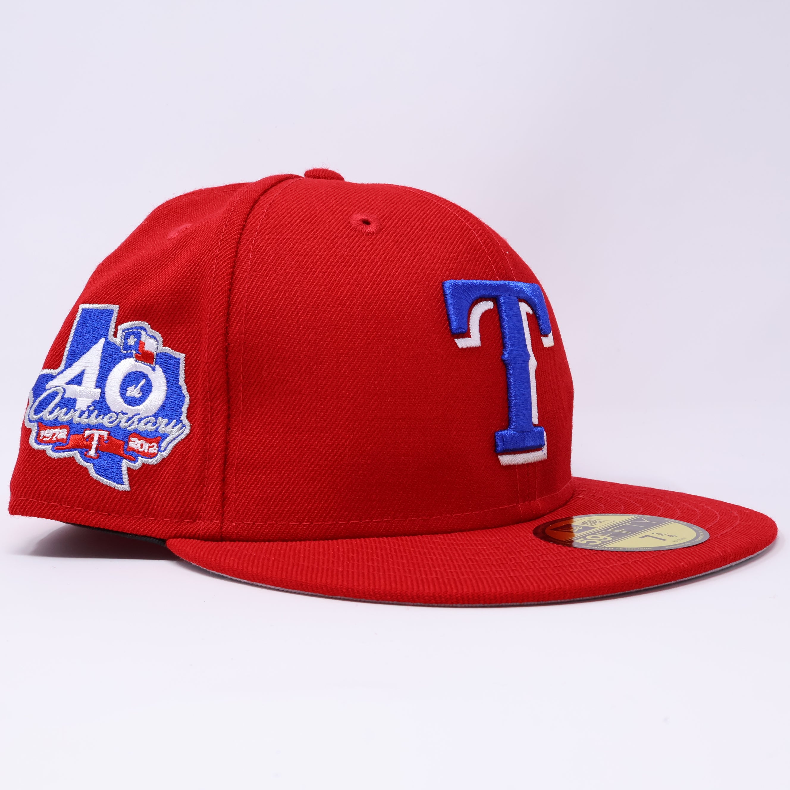 NWT 3/4 Red Dallas Texas Rangers 40th Anniversary 59fifty New Era Fitted Hat Cap