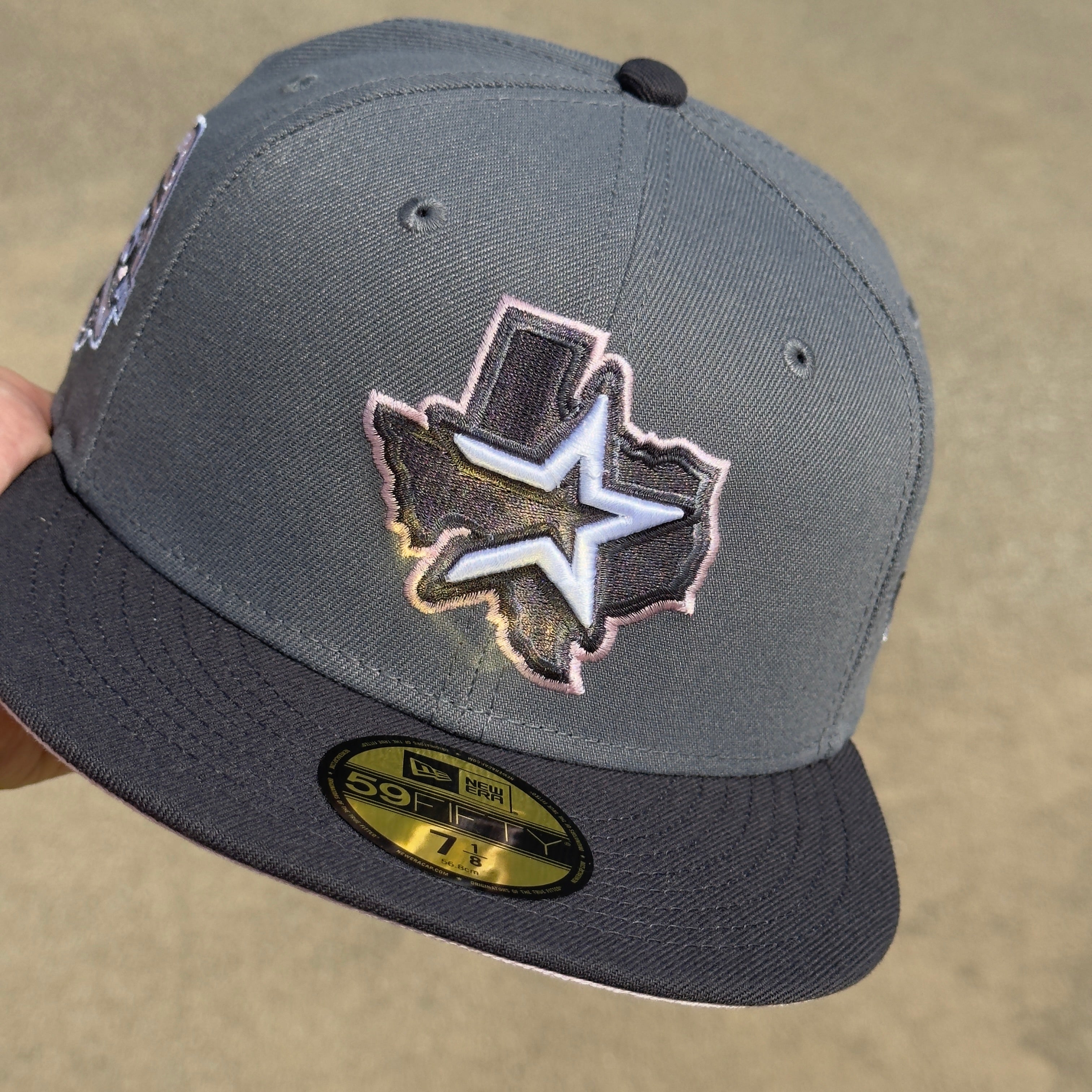 NEW Gray Pink Houston Astros 45th Anniversary 59fifty New Era Fitted Hat Cap