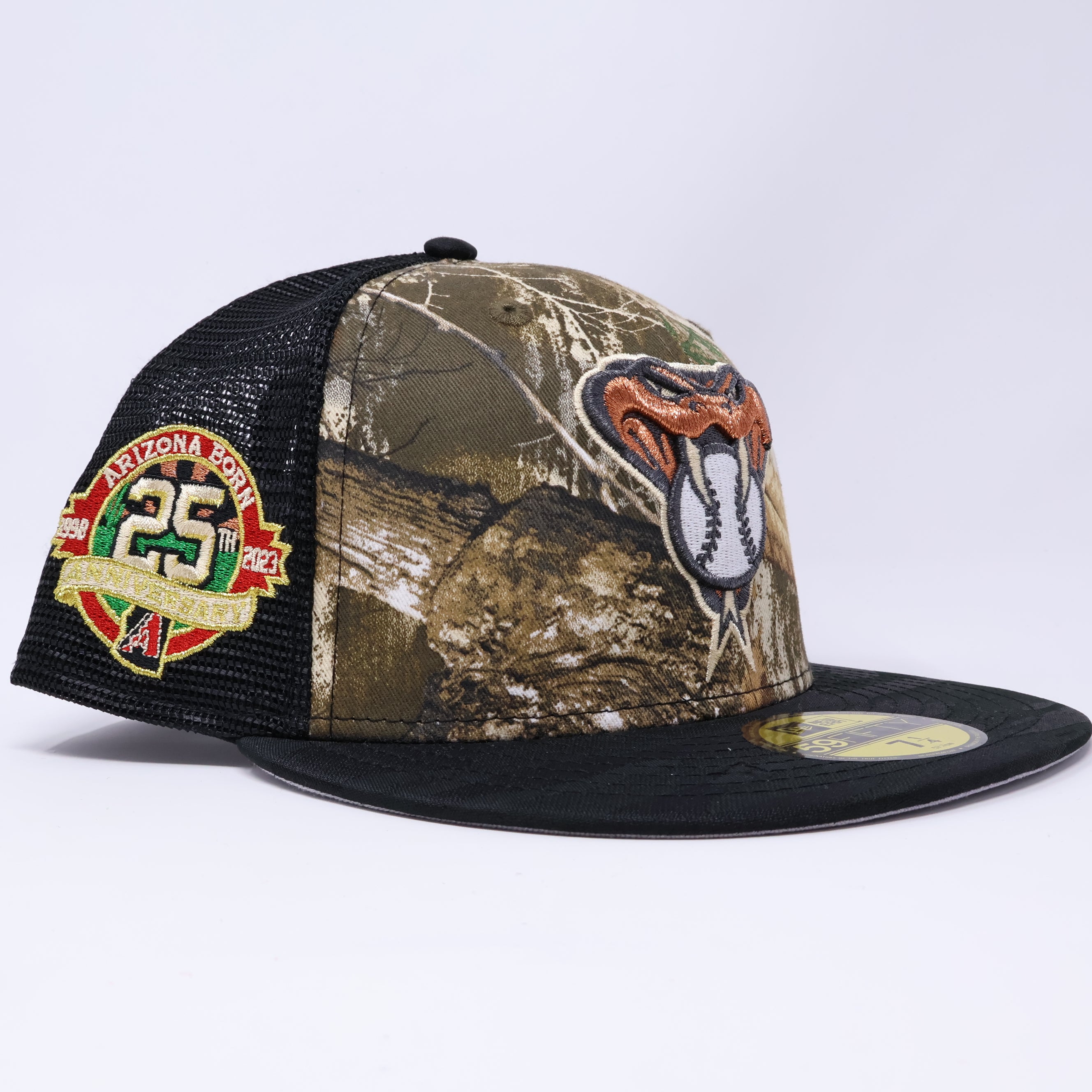 NWT 7 Realtree Trucker Arizona Diamond 25th Anniversary 59fifty New Era Fitted Cap