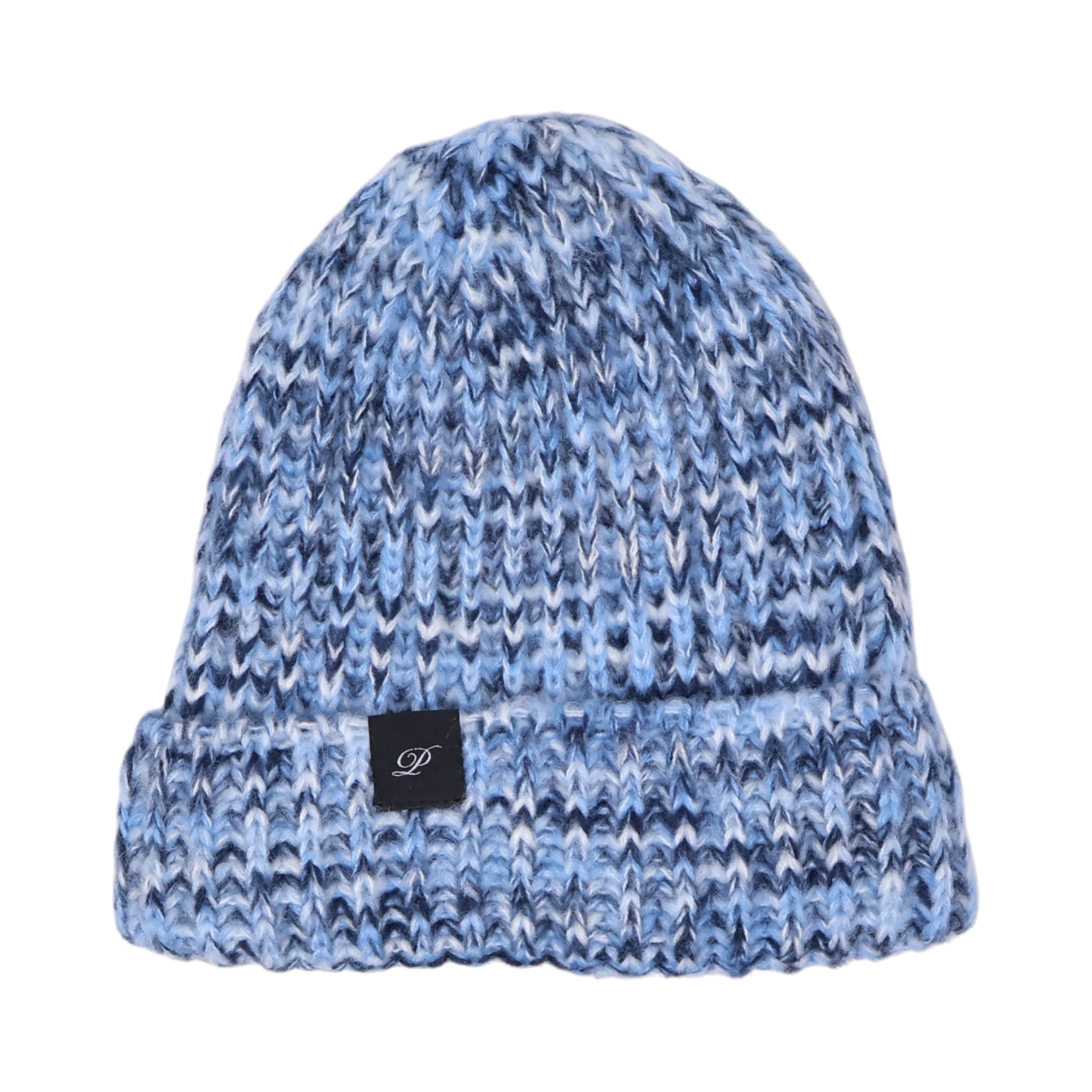 NWT Blue Wool-like Fleece Lined Unisex Mens Womens Ski Cap Warm Knit