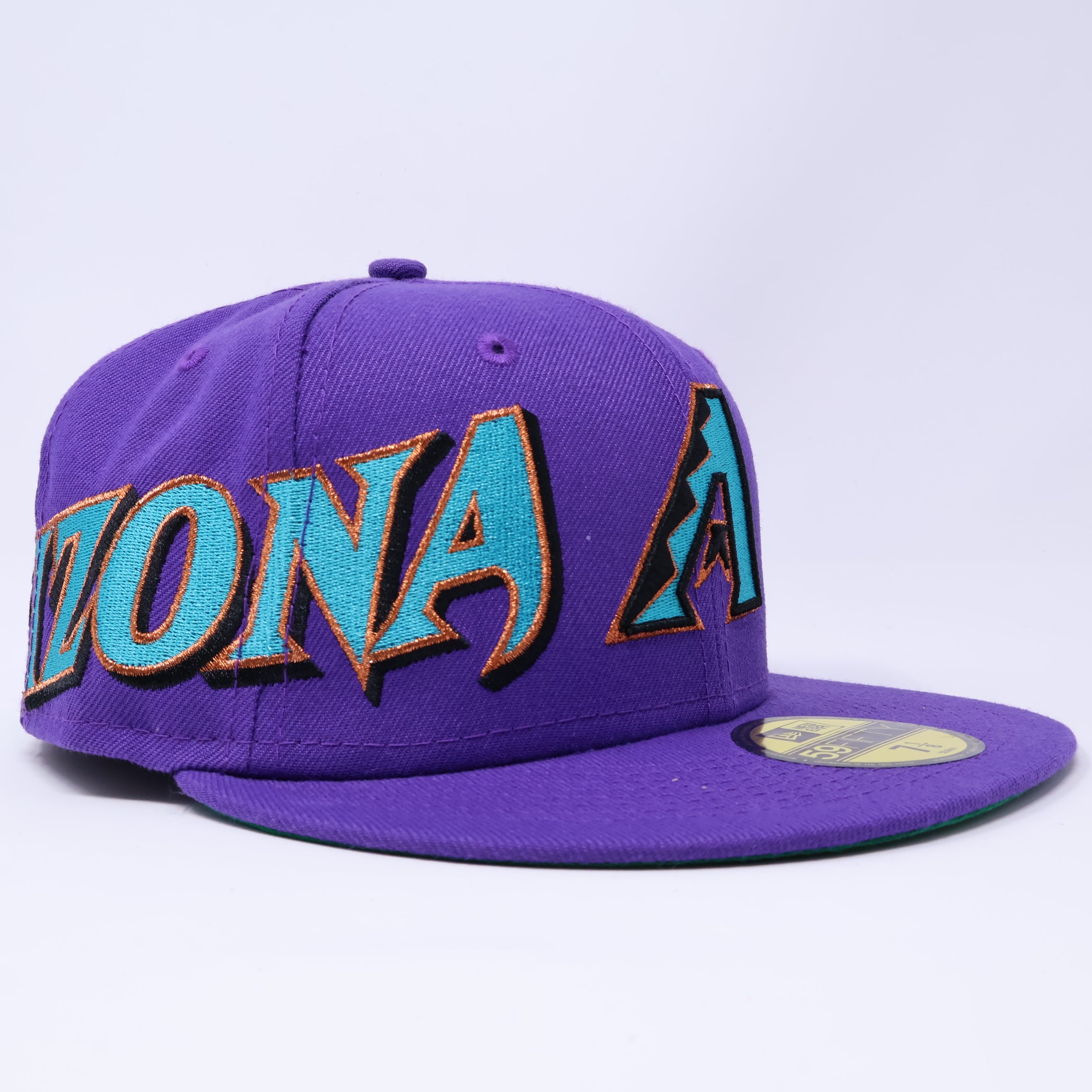NWT Purple Arizona Diamondbacks Big Logo Throwback 59fifty New Era Fitted Hat Cap