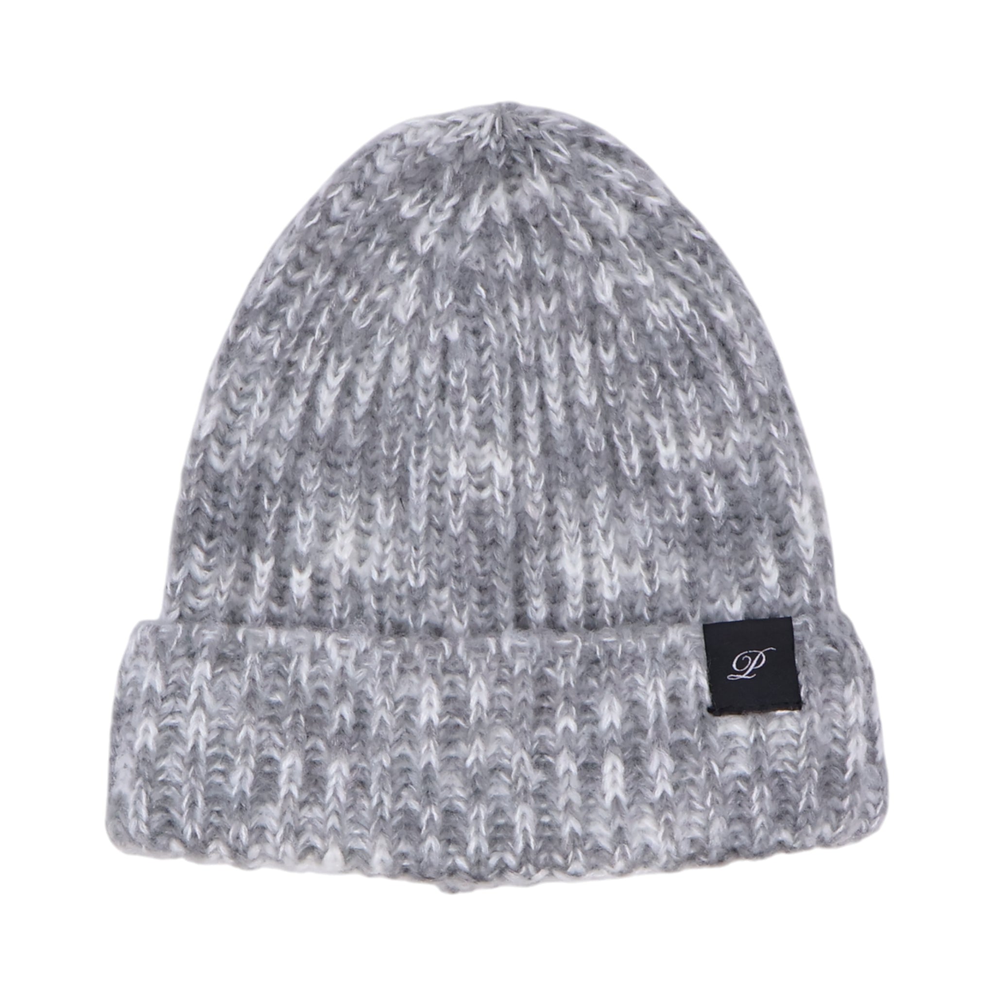 NWT Gray White Pattern Wool-like Unisex Mens Womens Ski Cap Warm Knit