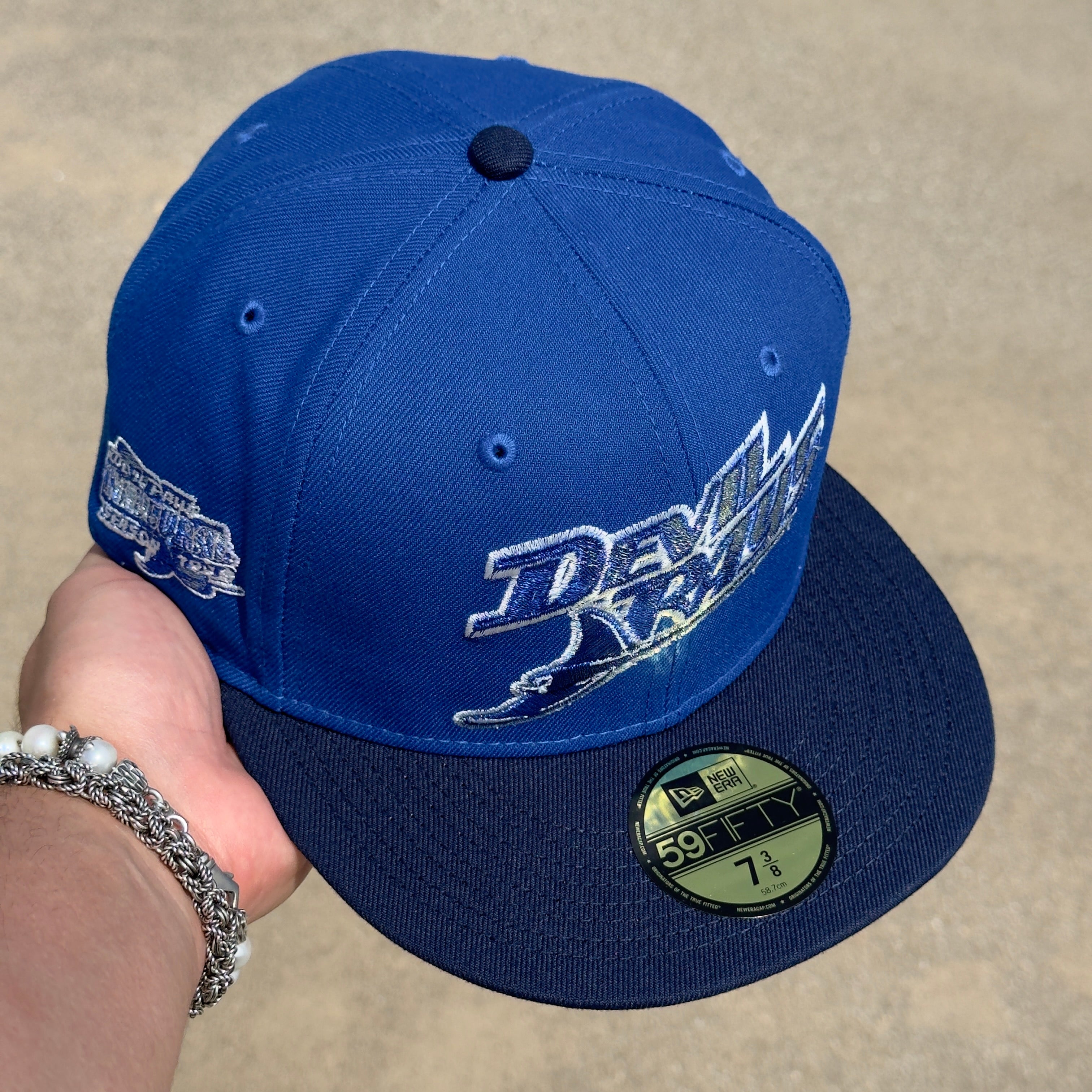 NEW Blue Tampa Devil Rays Inaugural Season 1998 59fifty New Era Fitted Hat Cap