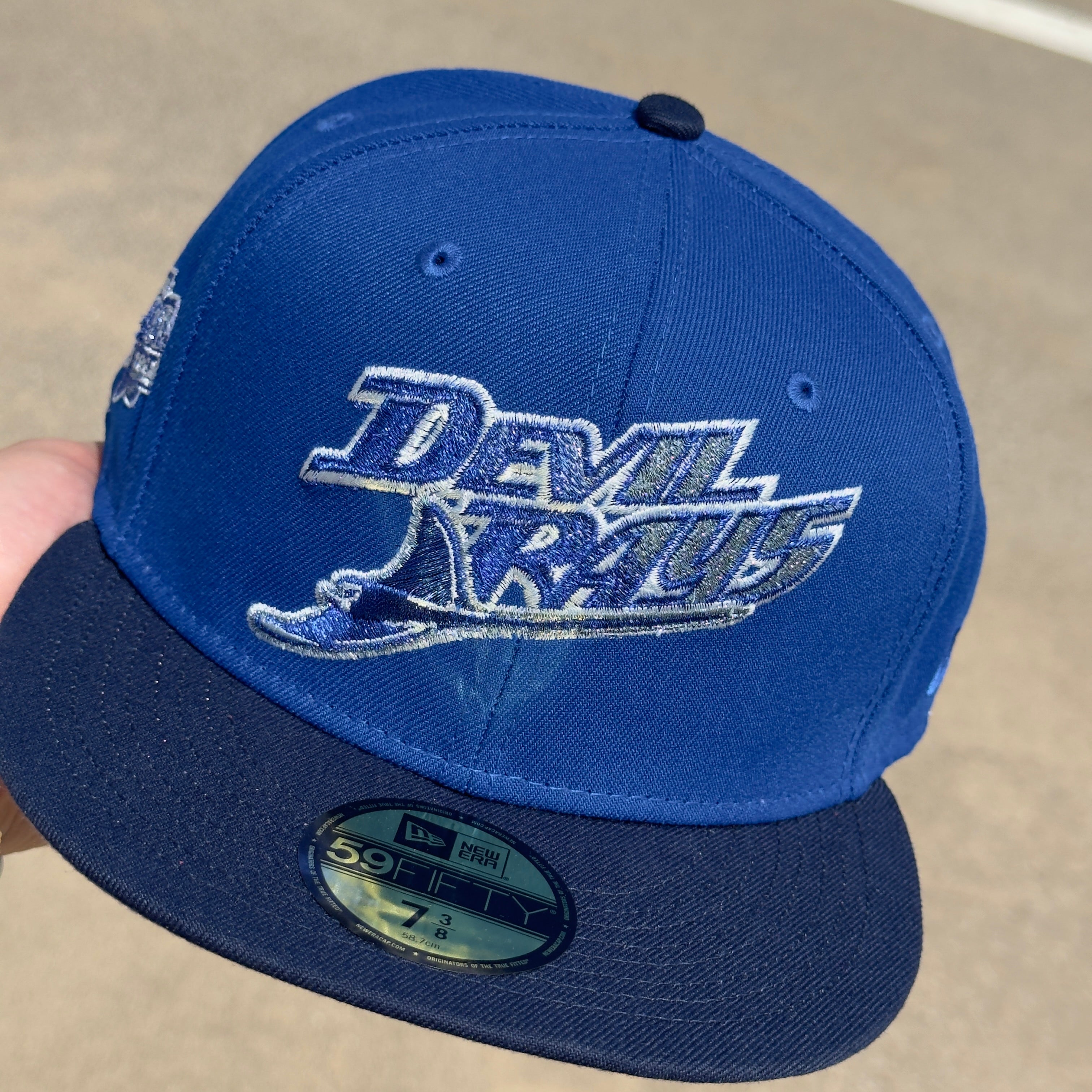 NEW Blue Tampa Devil Rays Inaugural Season 1998 59fifty New Era Fitted Hat Cap