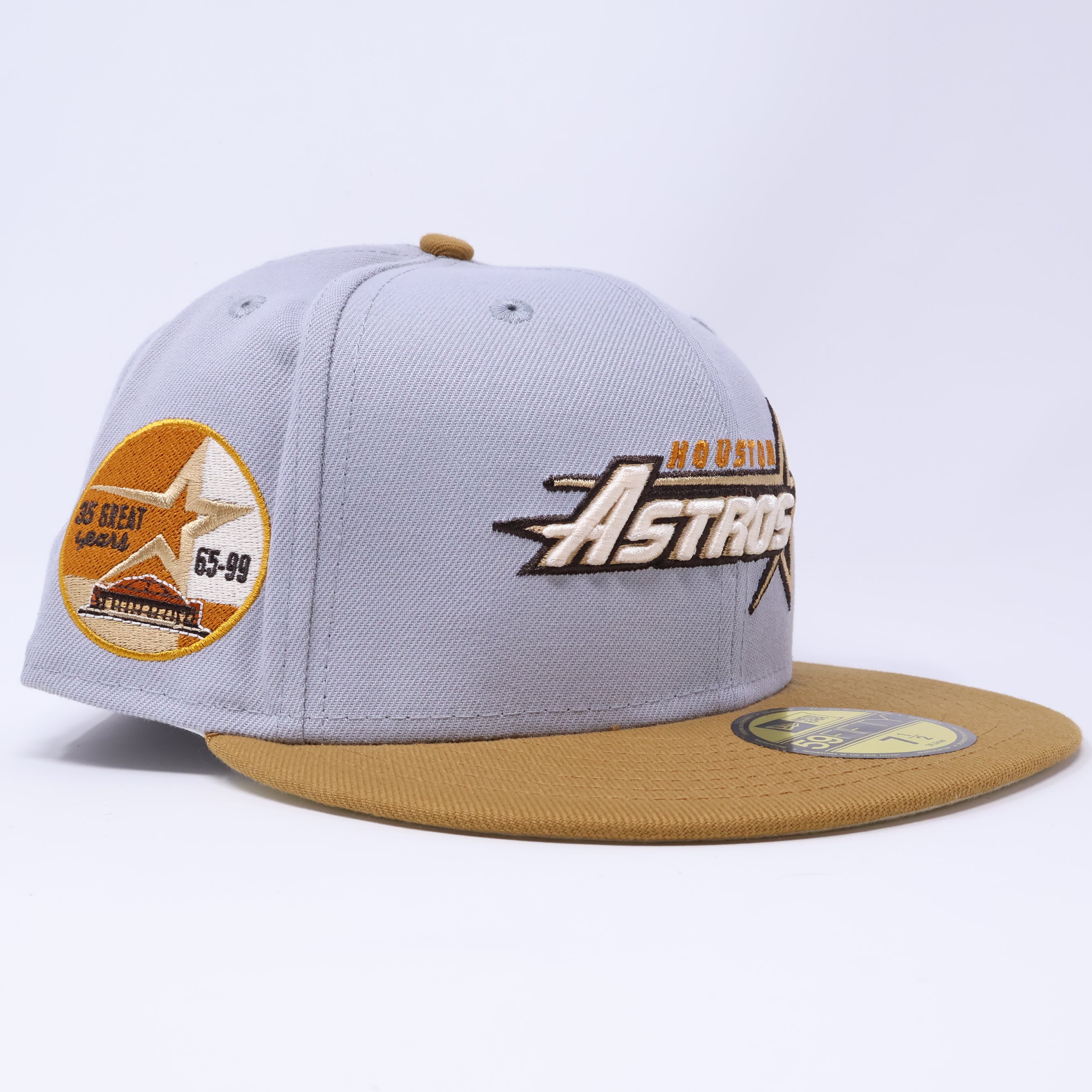 NEW 1/2 Gray Houston Astros 35 Great Year New Era Fitted Hat Cap