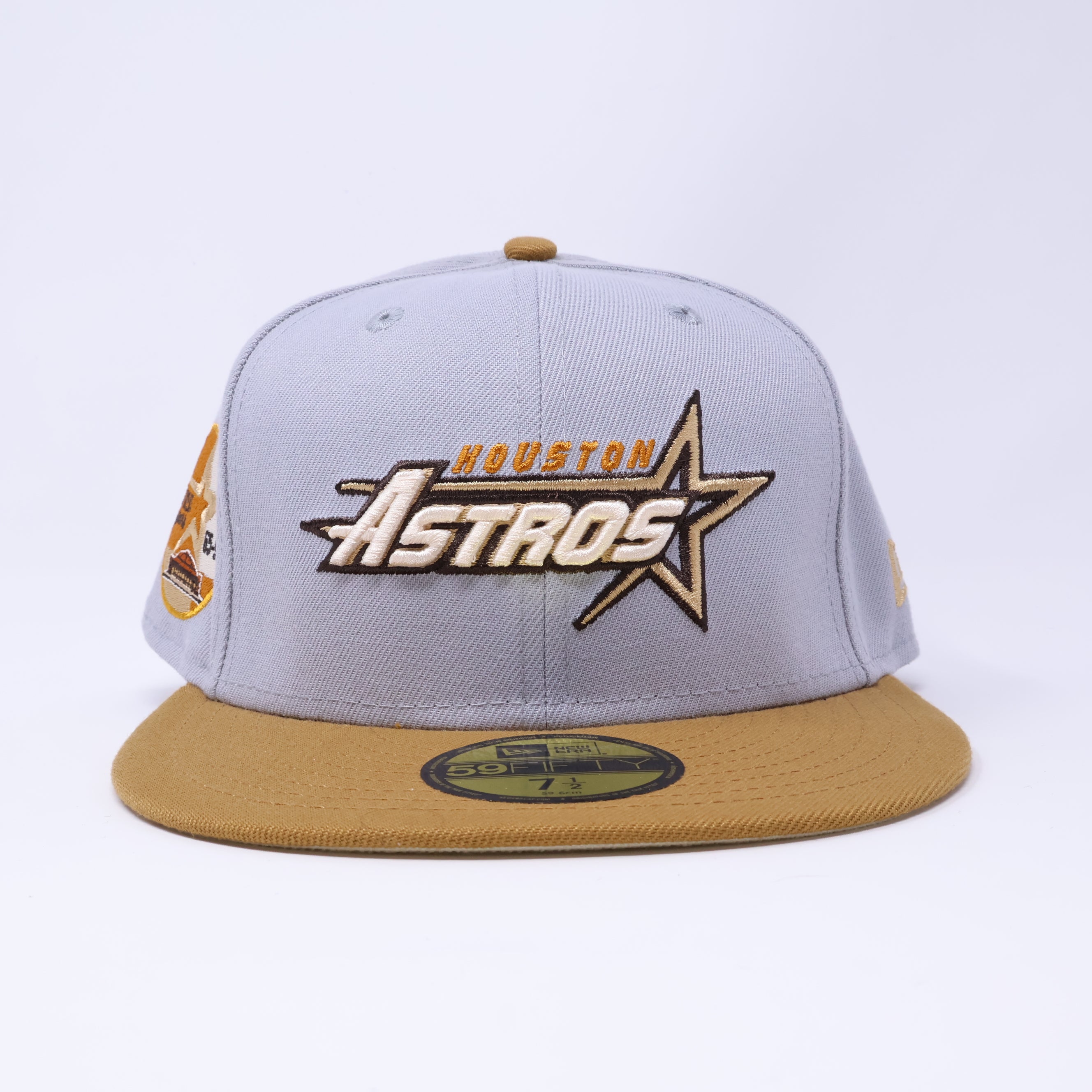 NEW 1/2 Gray Houston Astros 35 Great Year New Era Fitted Hat Cap