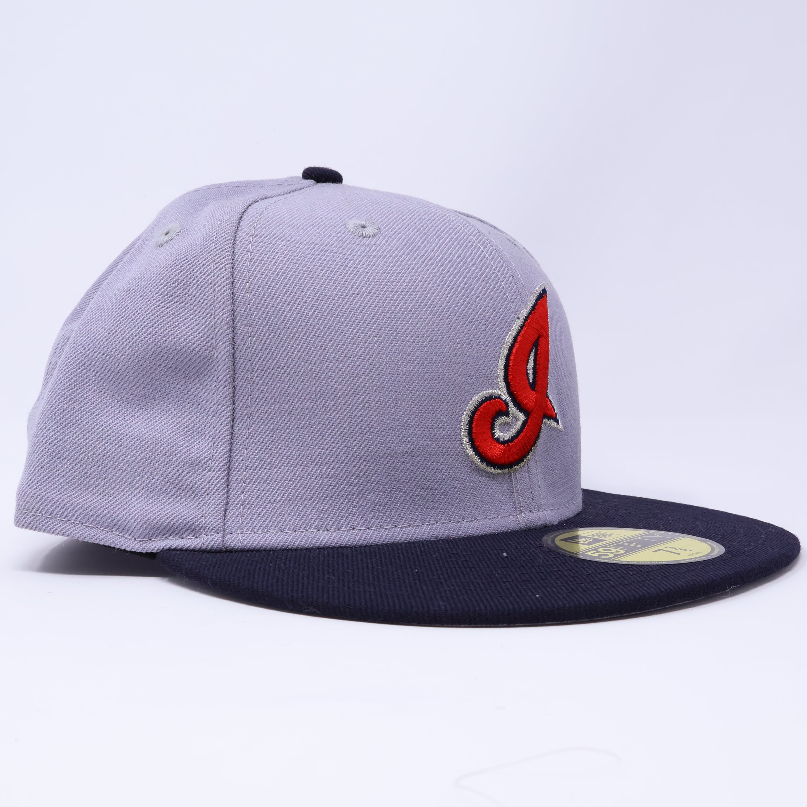 NWT 5/8 Gray Cleveland Indians Simple Clean Dope 59fifty New Era Fitted Hat Cap