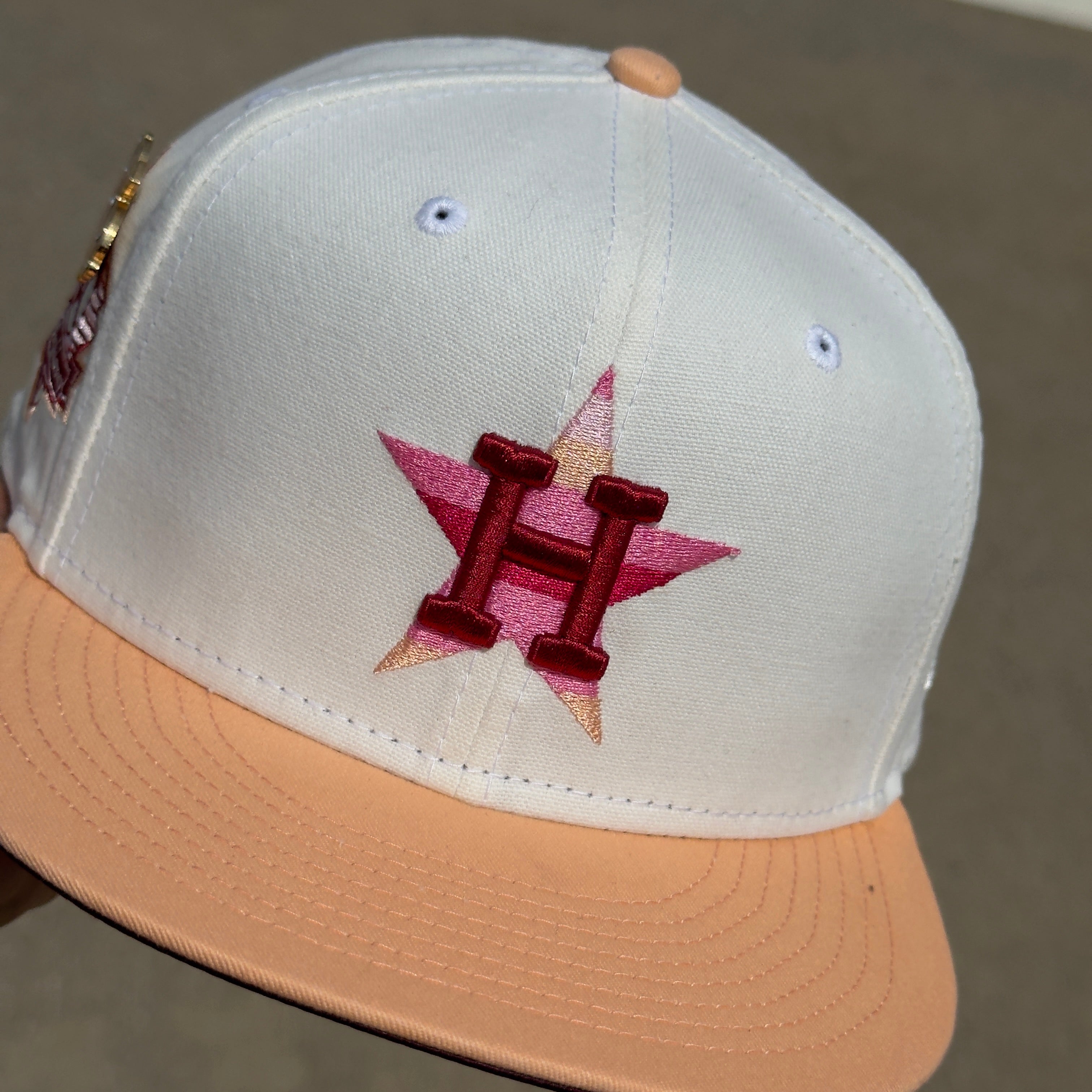 1/8 USED White Houston Astros Silver Anniversary 59fifty New Era Fitted Hat Cap