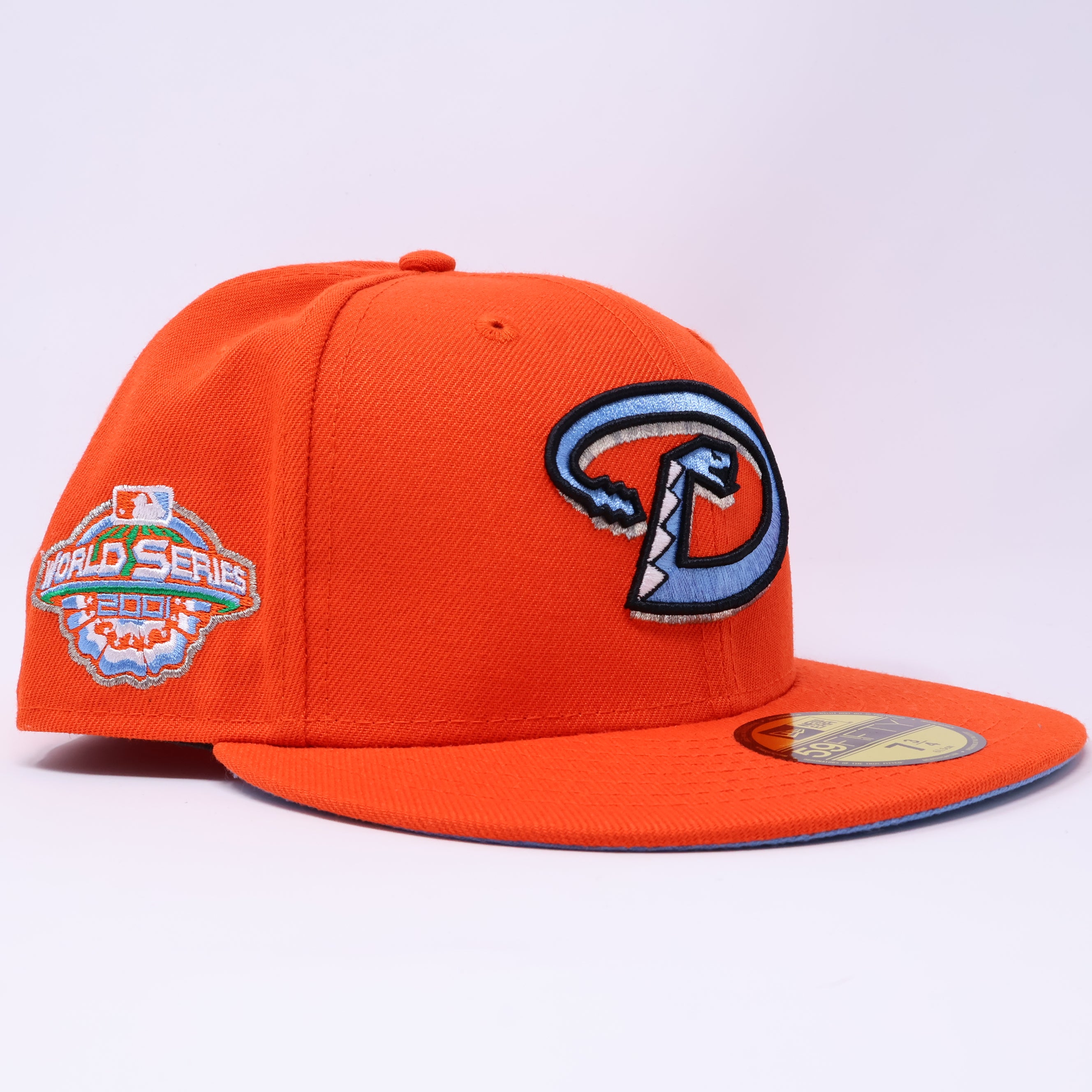 NEW 3/4 Orange Arizona Diamondbacks 2001 World Series 59fifty New Era Fitted Hat Cap