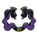 Brilliant Kobe Tribute Snake MLB Logo Pin