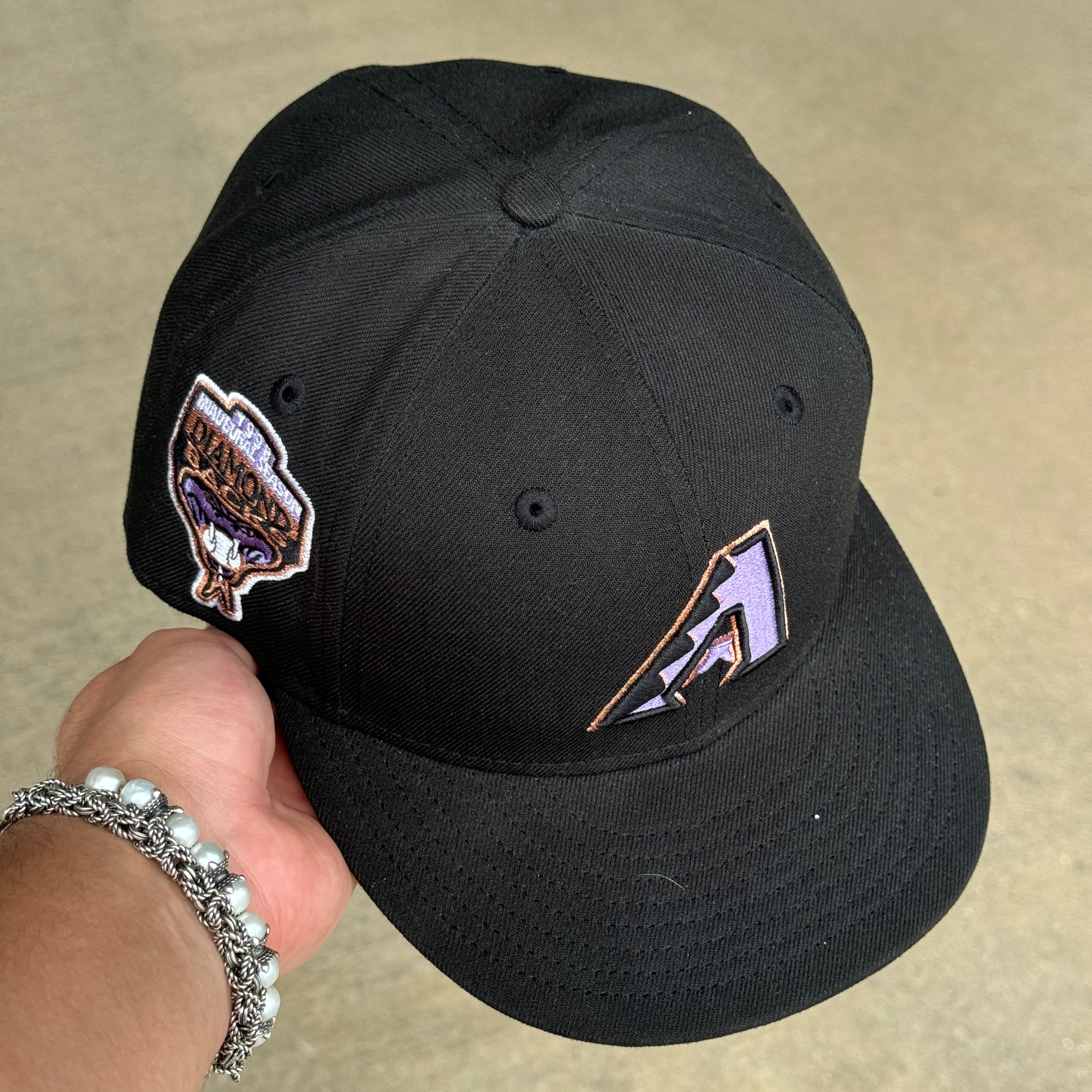 USED 3/4 Black Arizona Diamondbacks 1998 Inaugural Season 59fifty New Era Fitted Hat Cap