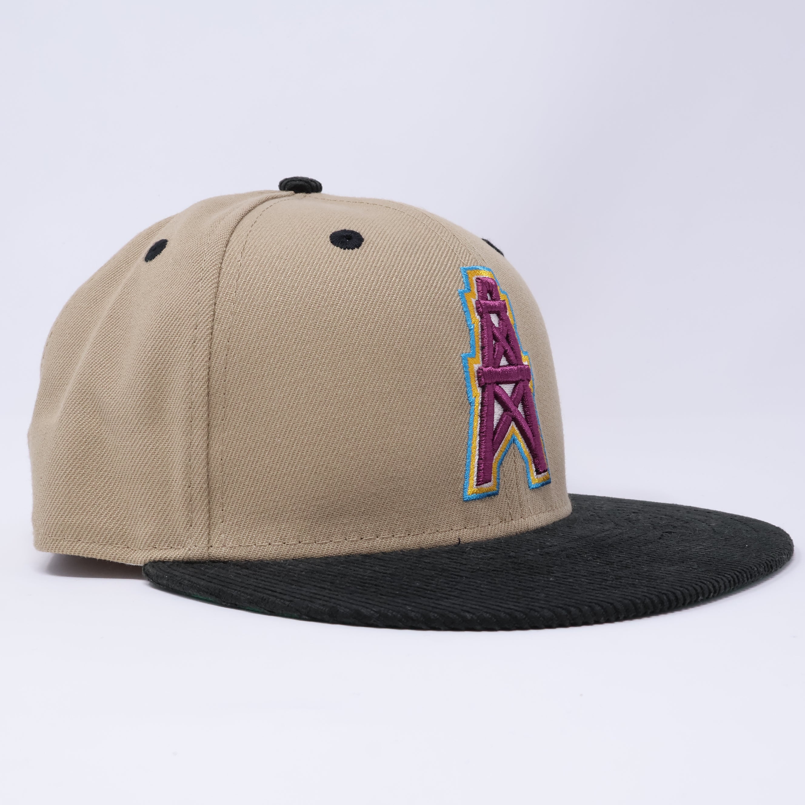 NWT Khaki Houston Oilers NFL 59fifty New Era Fitted Hat Cap