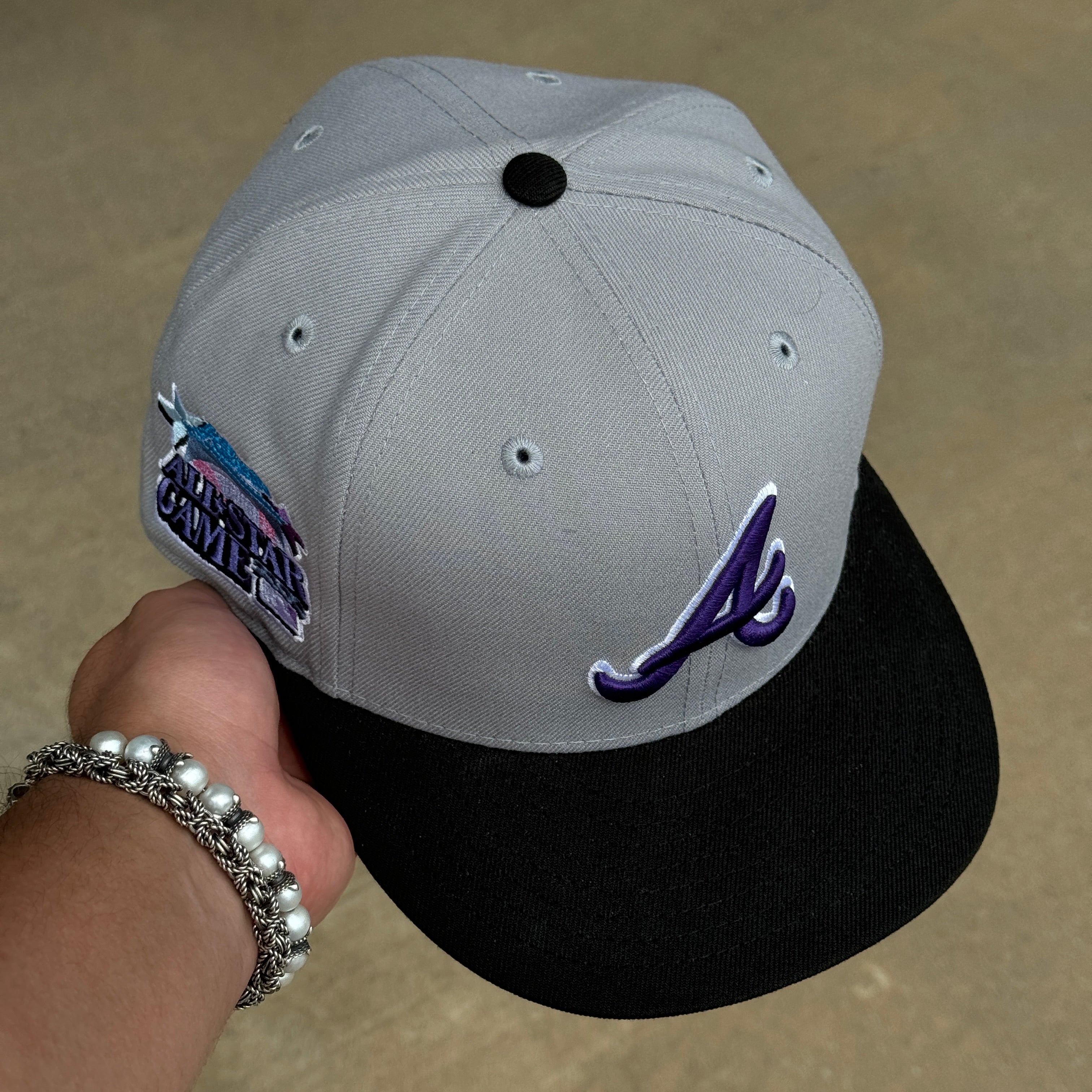 USED 5/8 Gray Atlanta Braves 2000 All Star Game 59fifty New Era Fitted Hat Cap