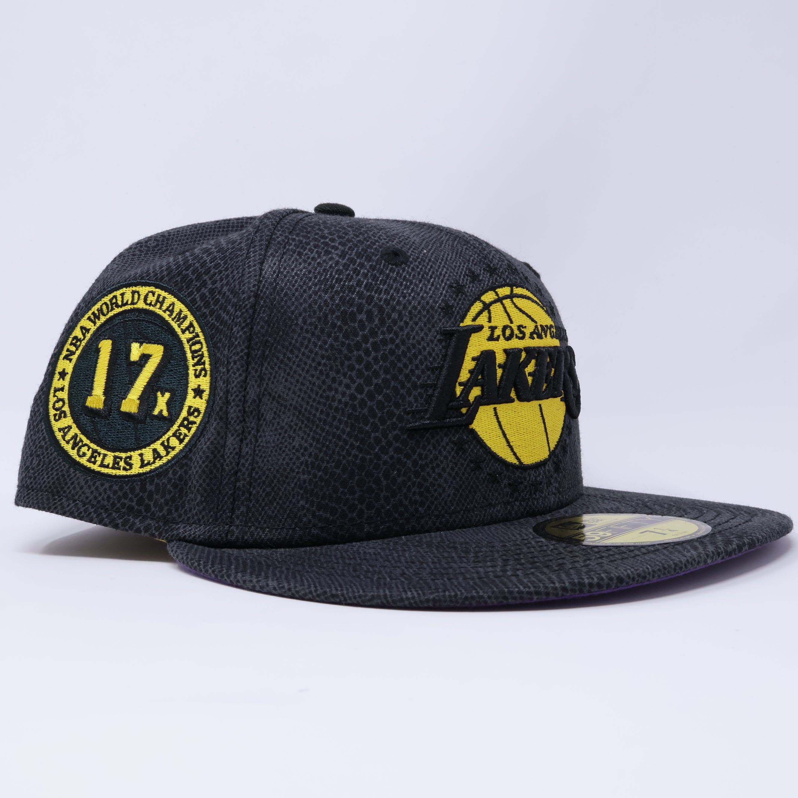 NWT 1/4 Black Camo Los Angeles Lakers 17x Champs 59fifty New Era Fitted Hat Cap