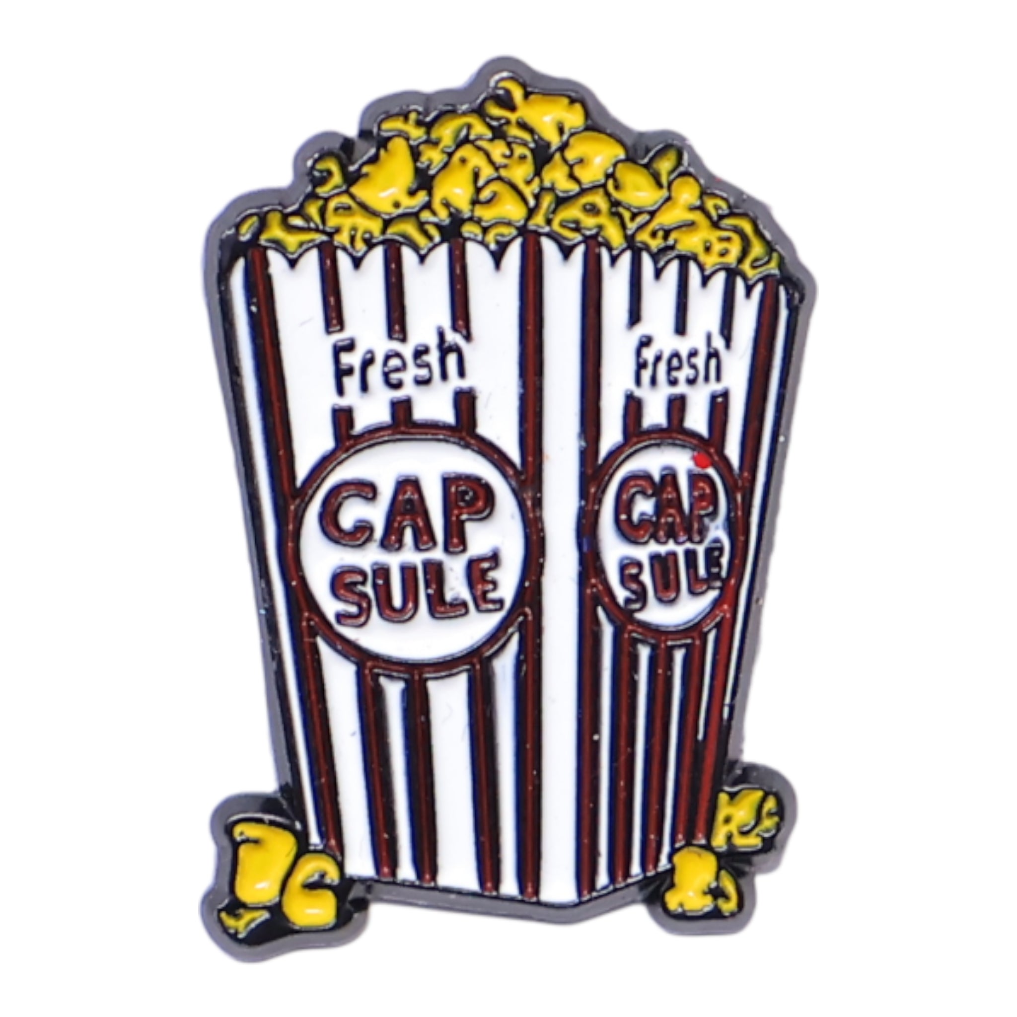 Popcorn Capsule Graphic Pin