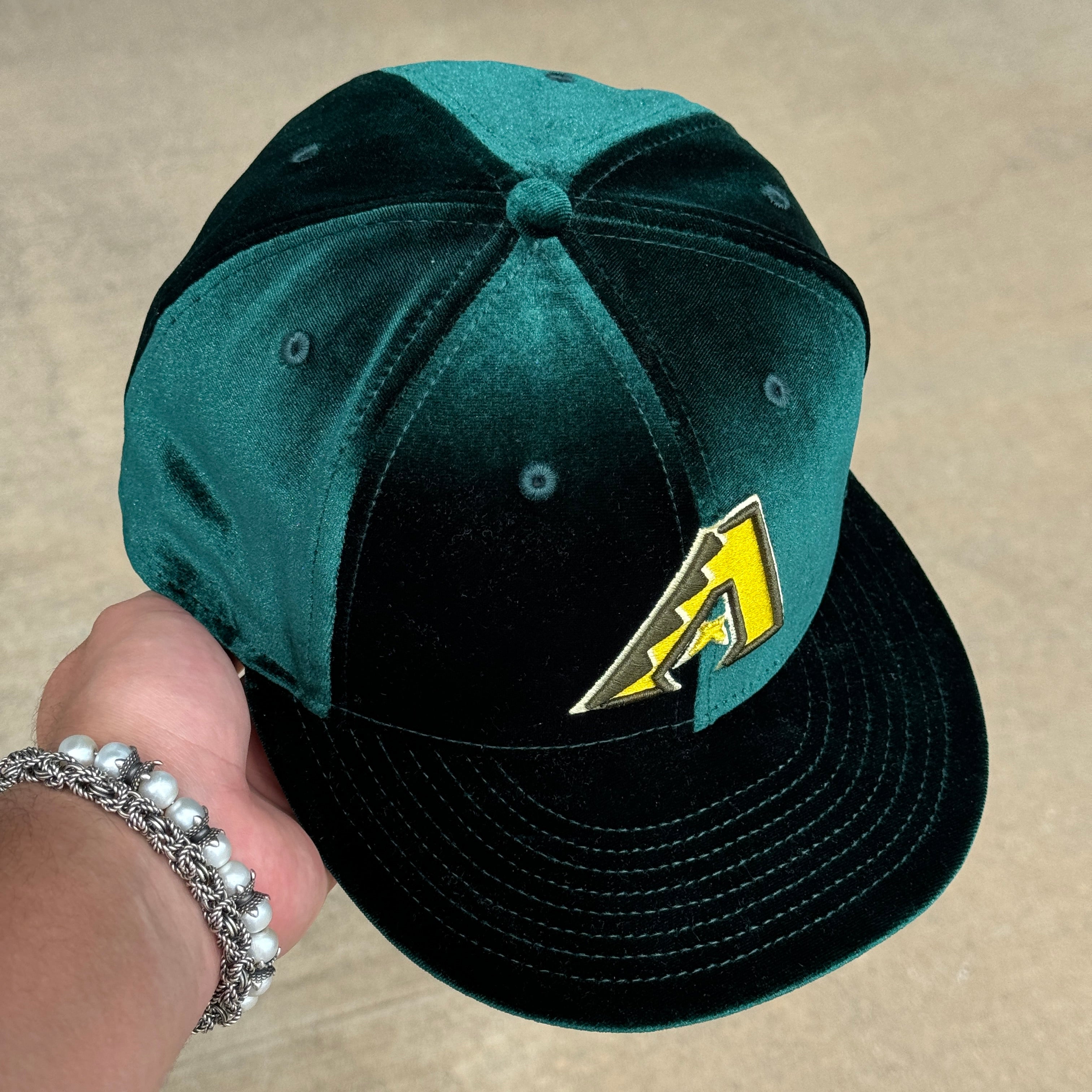 NEW 3/4 Green Velour Arizona Diamondbacks Simple 59fifty New Era Fitted Hat Cap