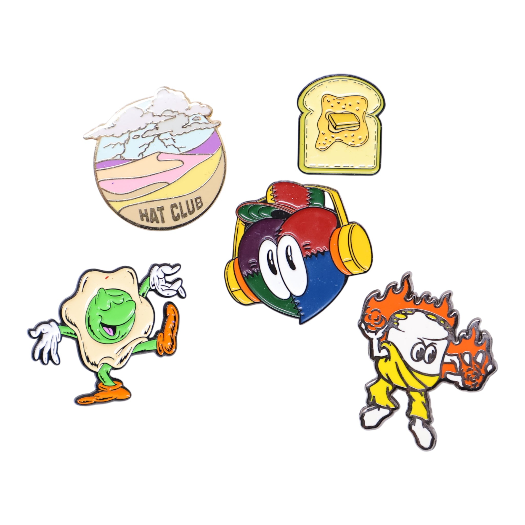 Various Hat Club Graphic Pins