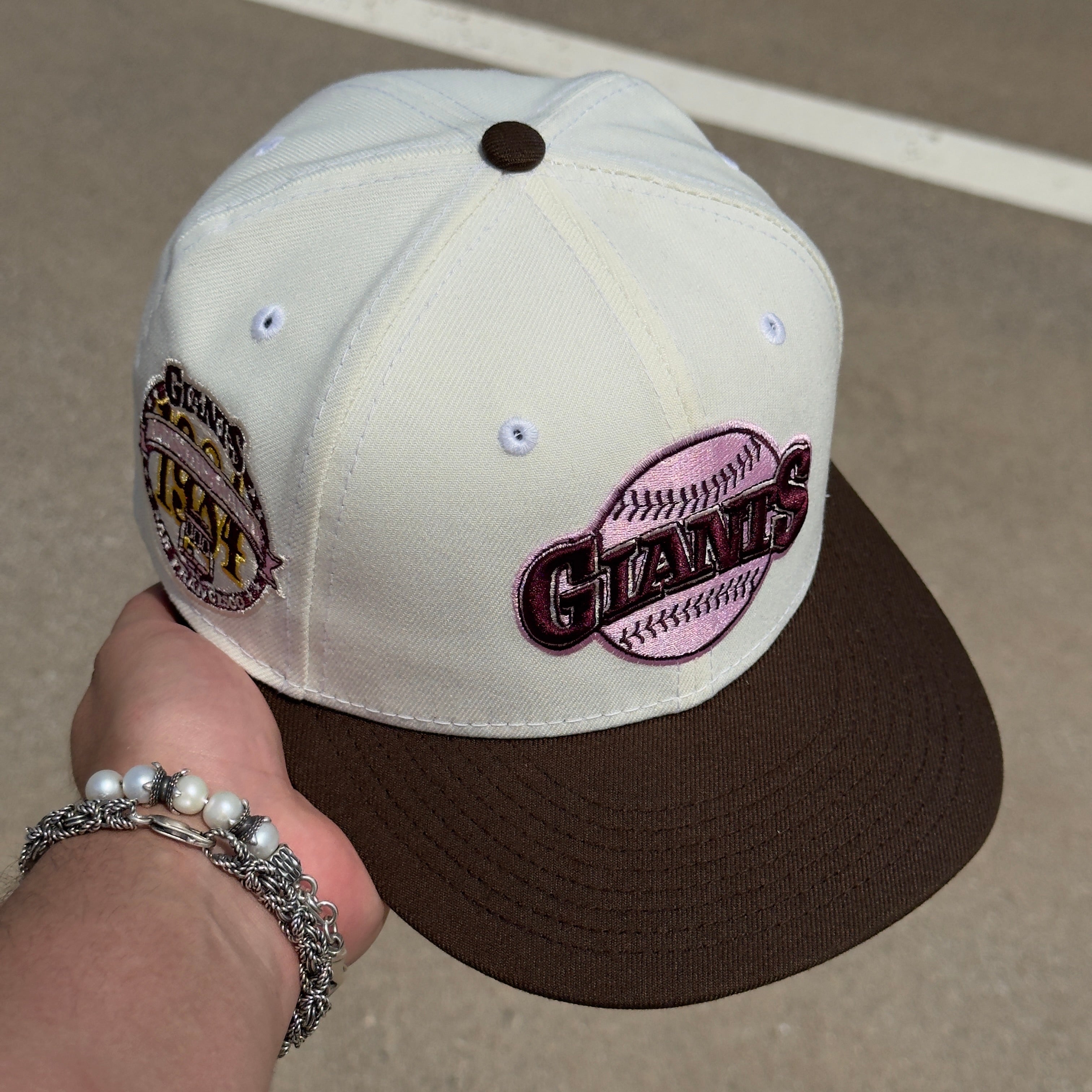 1/8 USED Chrome San Francisco Giants All Star Game 59fifty New Era Fitted Hat Cap