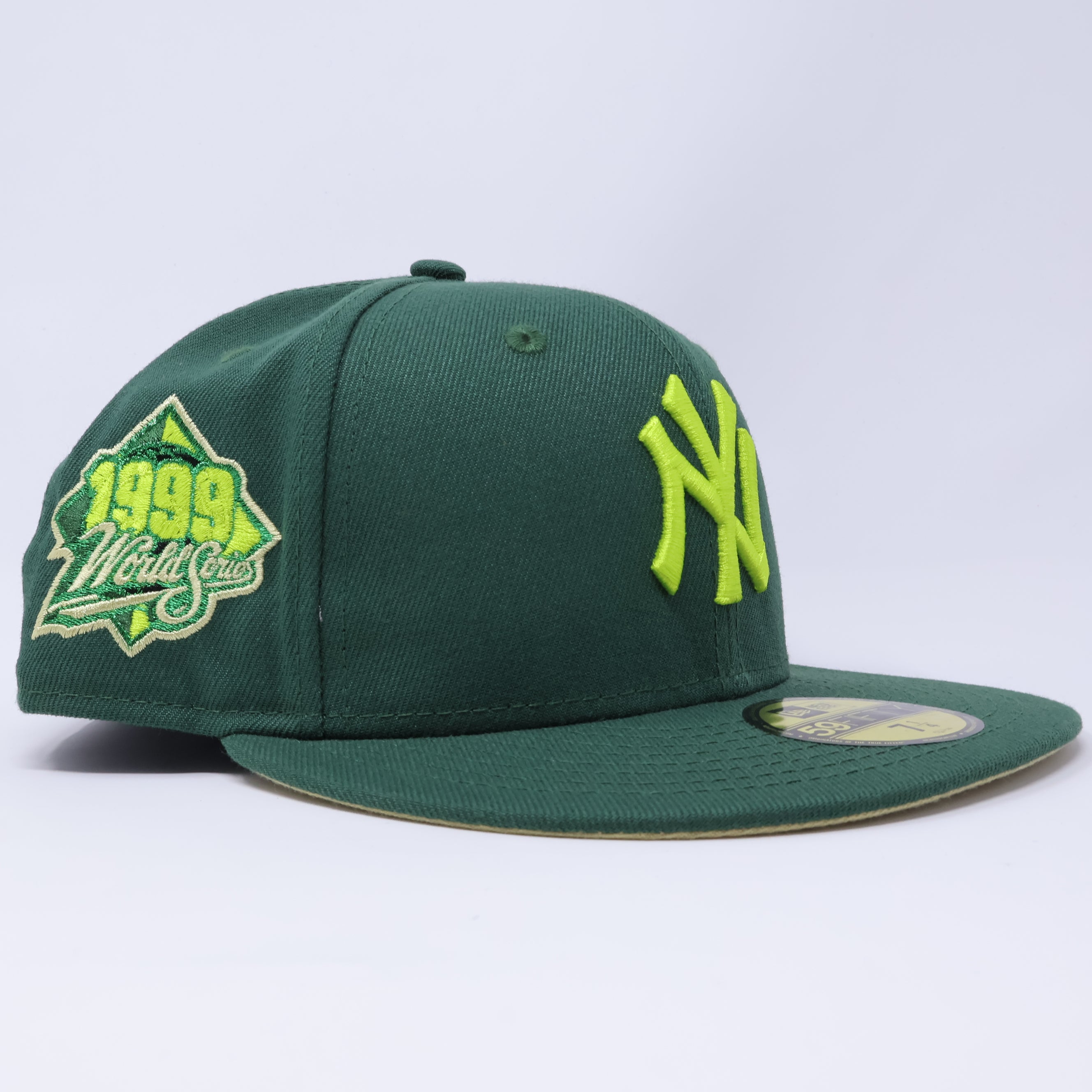 NWT 1/4 Green New York Yankees 1999 World Series 59fifty New Era Fitted Hat Cap
