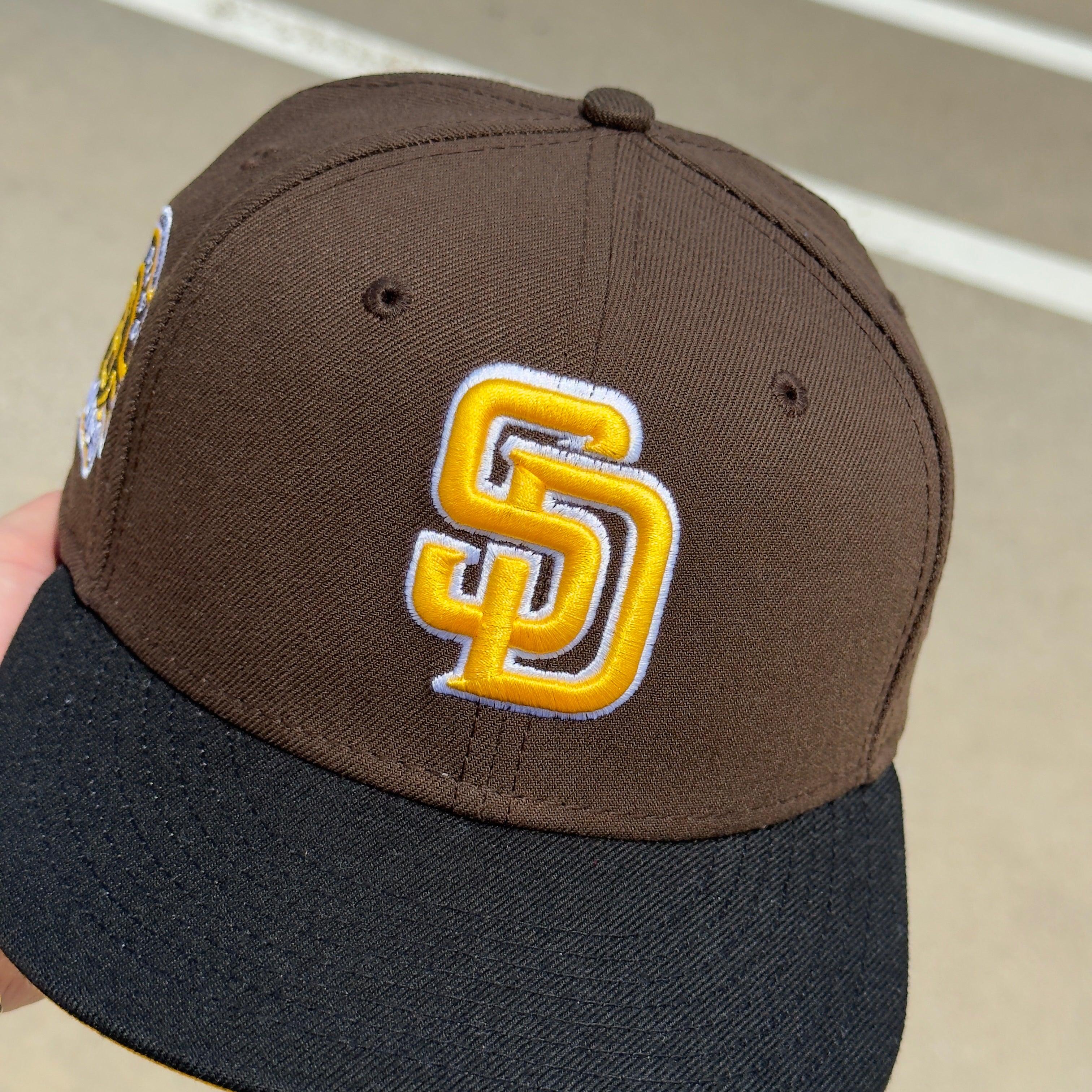 1/8 USED Brown Yellow San Diego Padres Stadium 59fifty New Era Fitted Hat Cap
