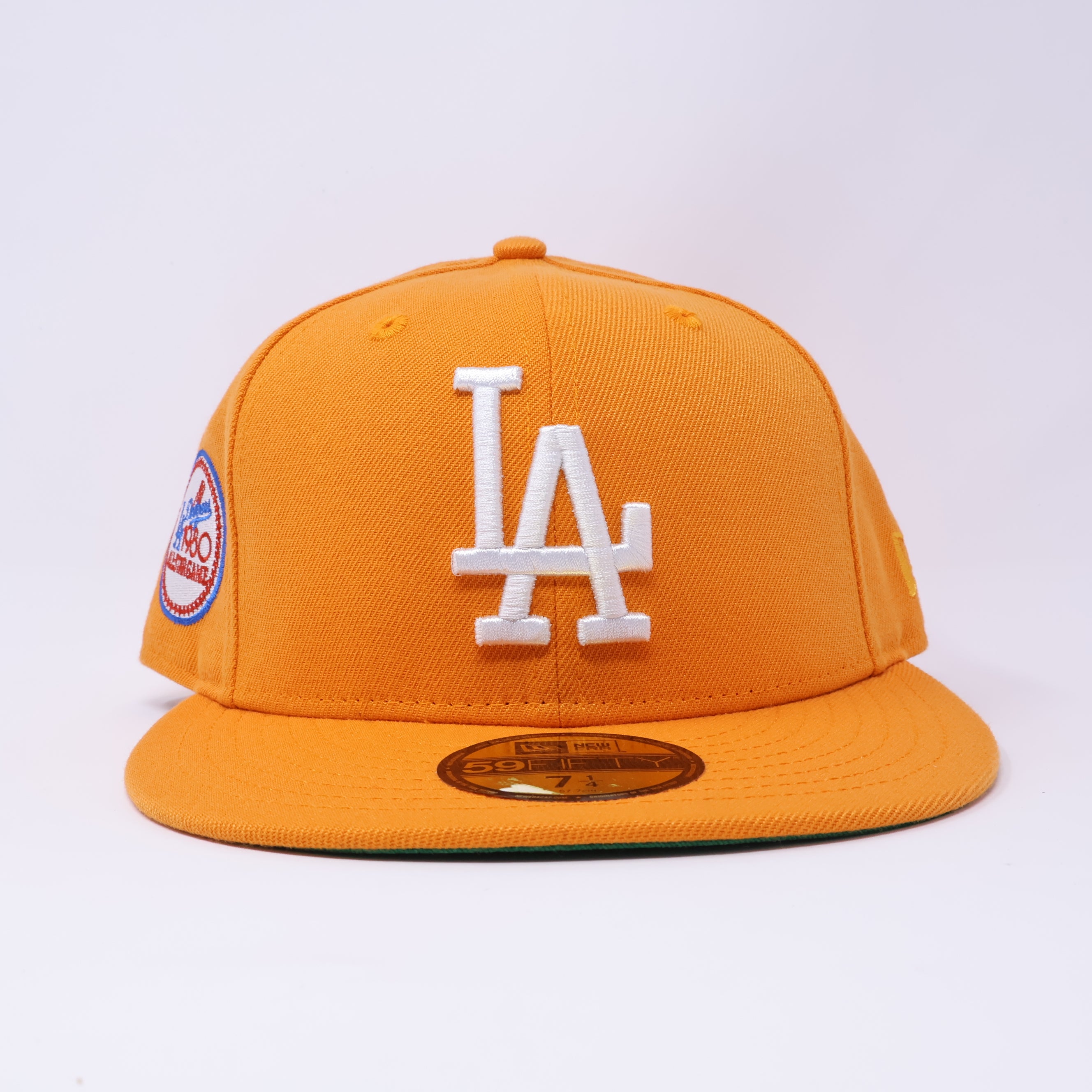 NWT 1/4 Orange Los Angeles Dodgers 1980 All Star Game 59fifty New Era Fitted Hat Cap